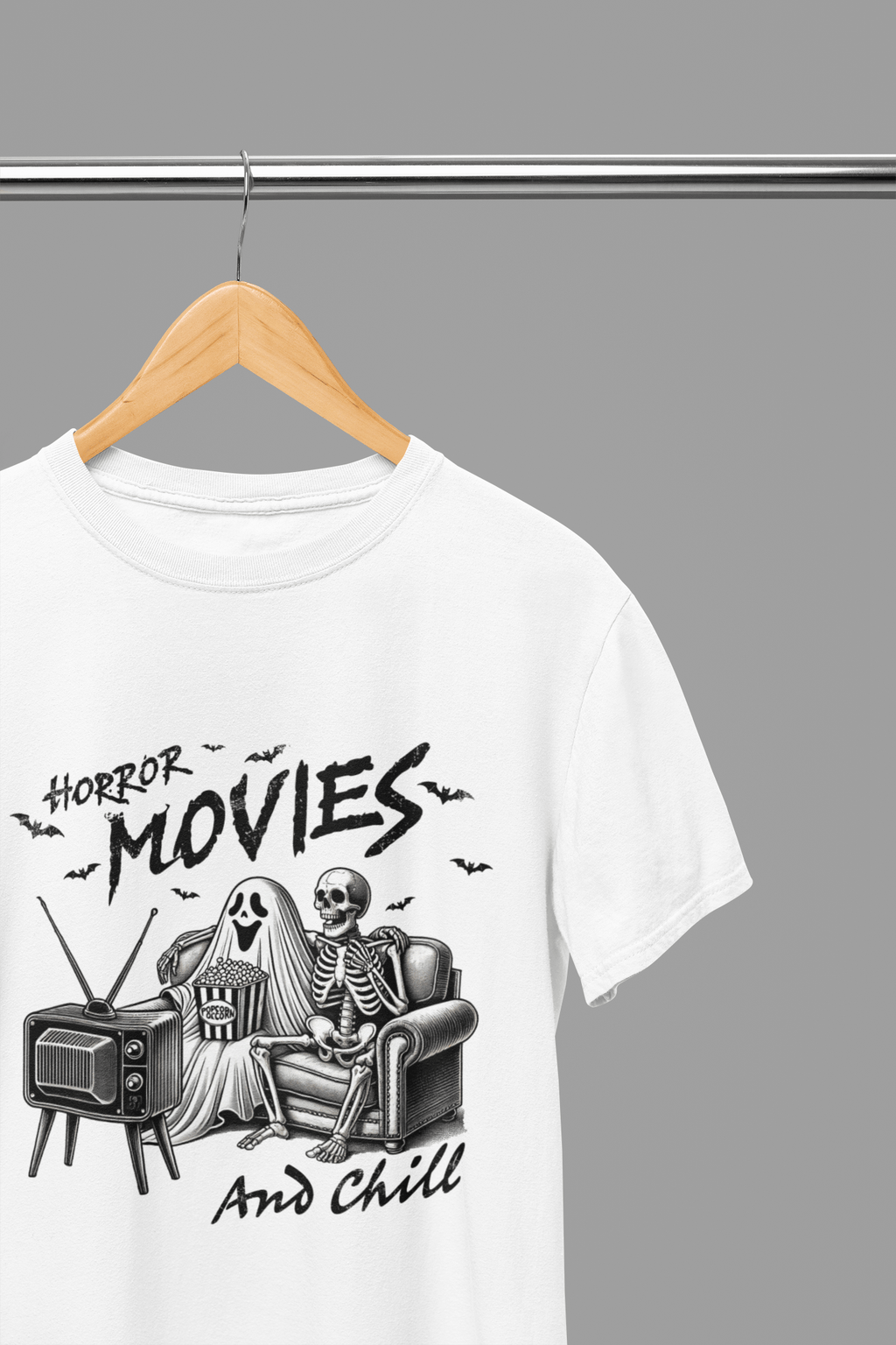 My Store Halloween White / Small / T-Shirt Horror Movies and Chill Sweatshirt & T-Shirt – Funny Halloween Top