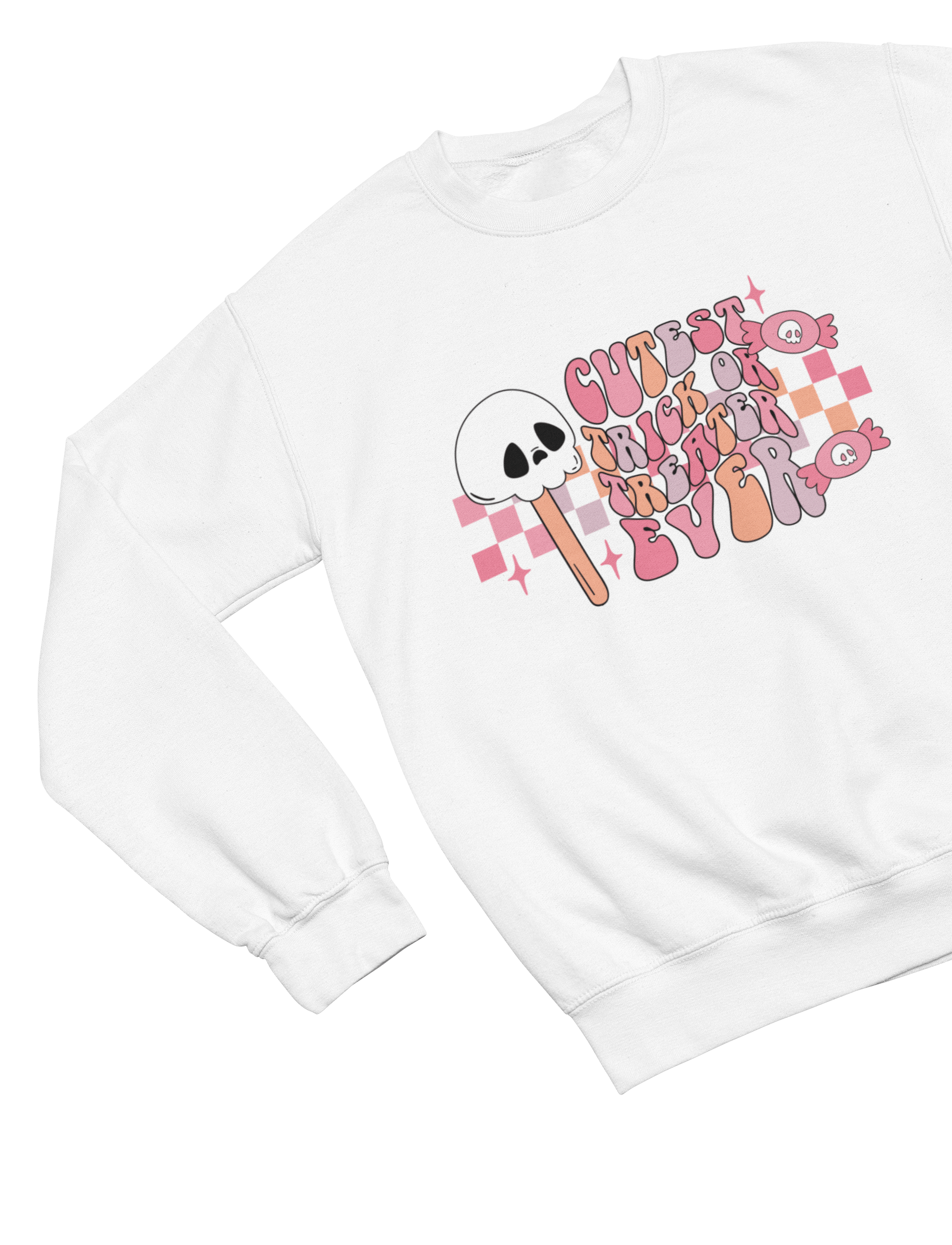 My Store Halloween Sweatshirt / 3-4 years / White Kids Cutest Trick-or-Treater Ever Halloween Sweatshirt | Cute Jumper