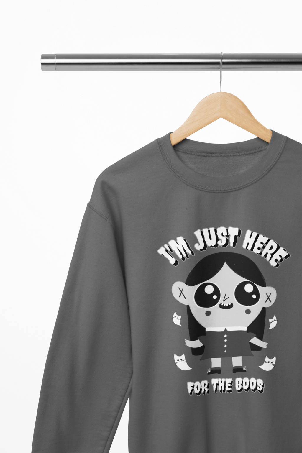 My Store Halloween Kids I'm Just Here for the Boos Halloween Sweatshirt | Funny Jumper