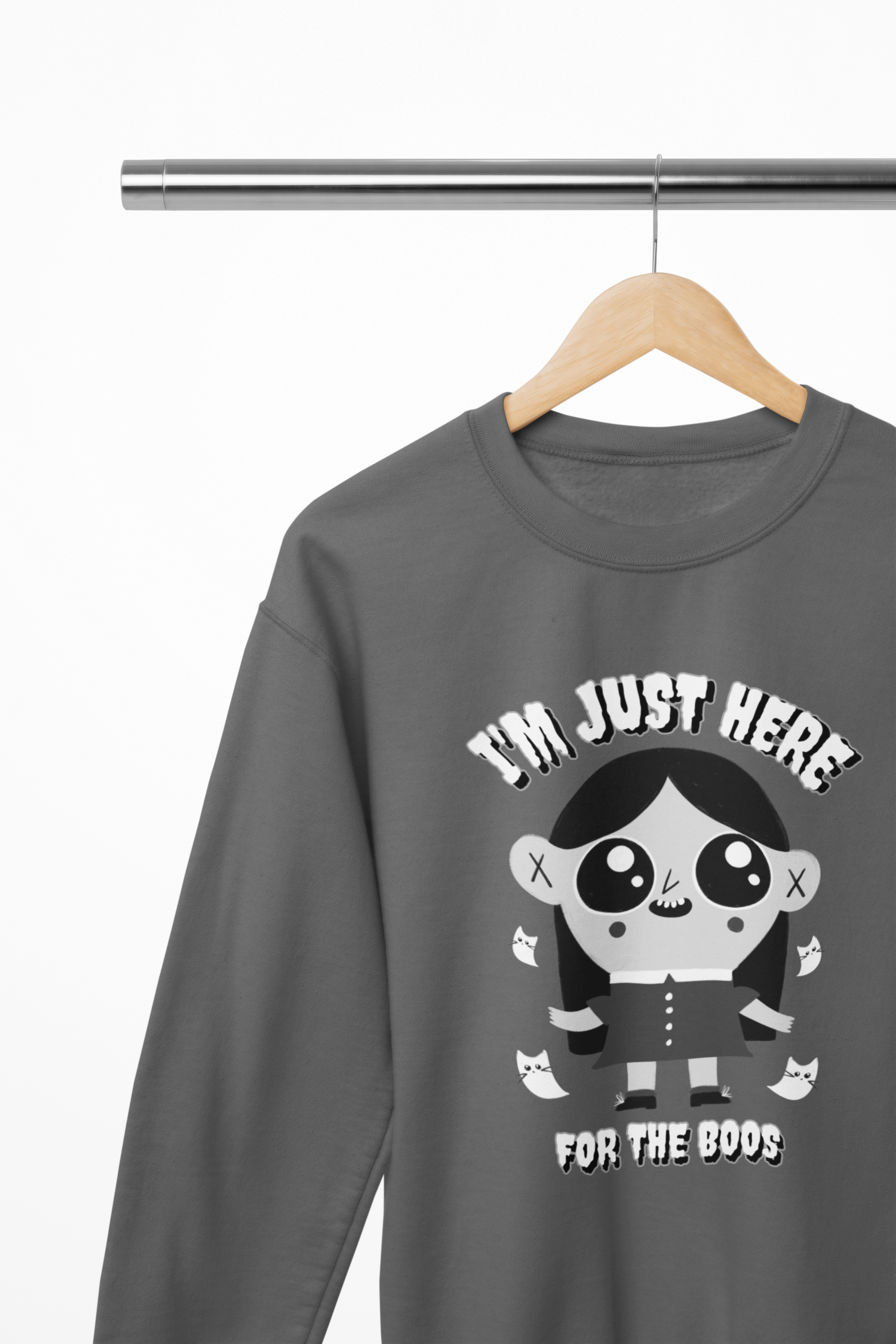 My Store Halloween Kids I'm Just Here for the Boos Halloween Sweatshirt | Funny Jumper
