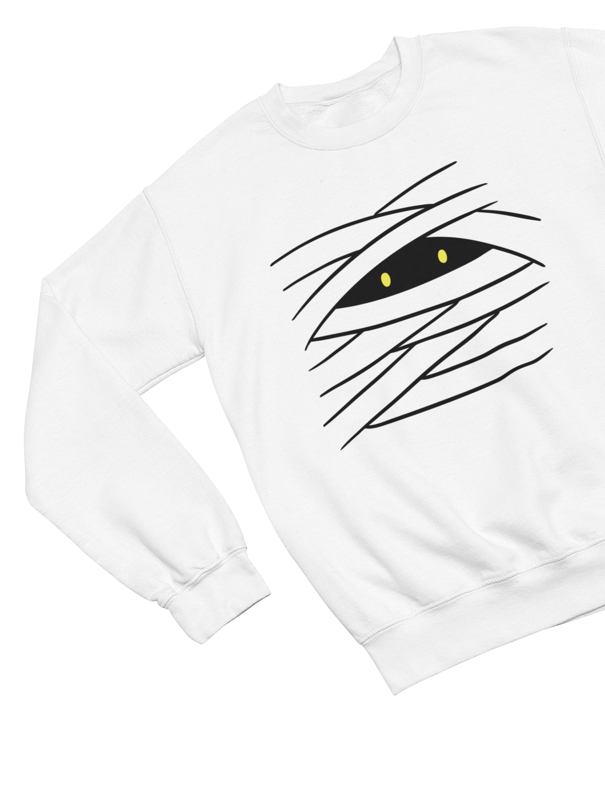 My Store Halloween Sweatshirt / White / 3-4 years Kids Mummy Eye Halloween Sweatshirt | Minimal Spooky Jumper