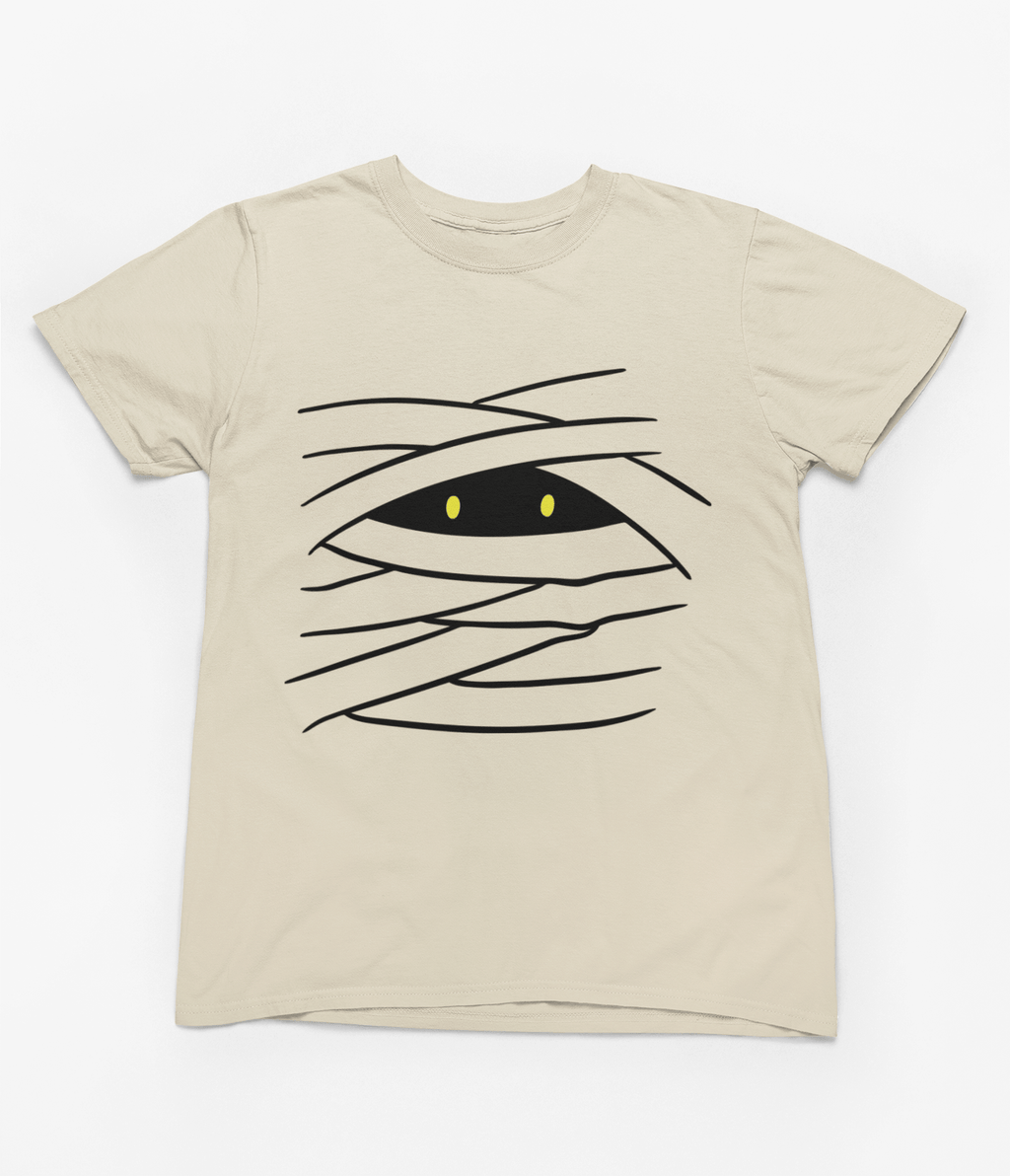 My Store Halloween T-Shirt / Beige / 3-4 years Kids Mummy Eye Halloween Sweatshirt | Minimal Spooky Jumper