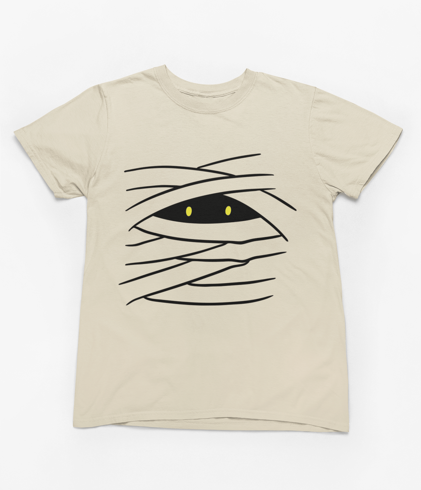 My Store Halloween T-Shirt / Beige / 3-4 years Kids Mummy Eye Halloween Sweatshirt | Minimal Spooky Jumper