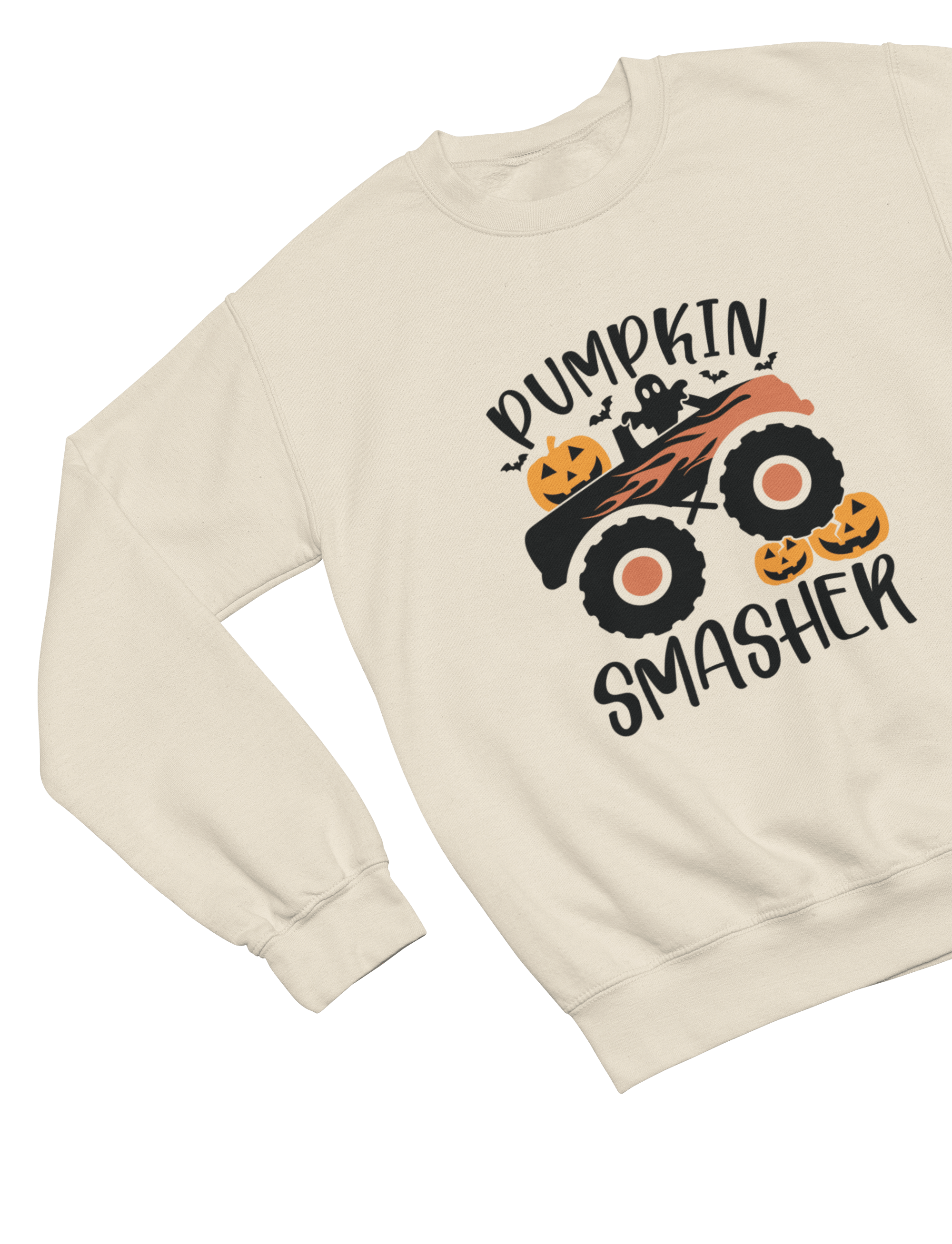 My Store Halloween Sweatshirt / 3-4 years Kids Pumpkin Smasher Halloween Sweatshirt | Monster Truck Jumper