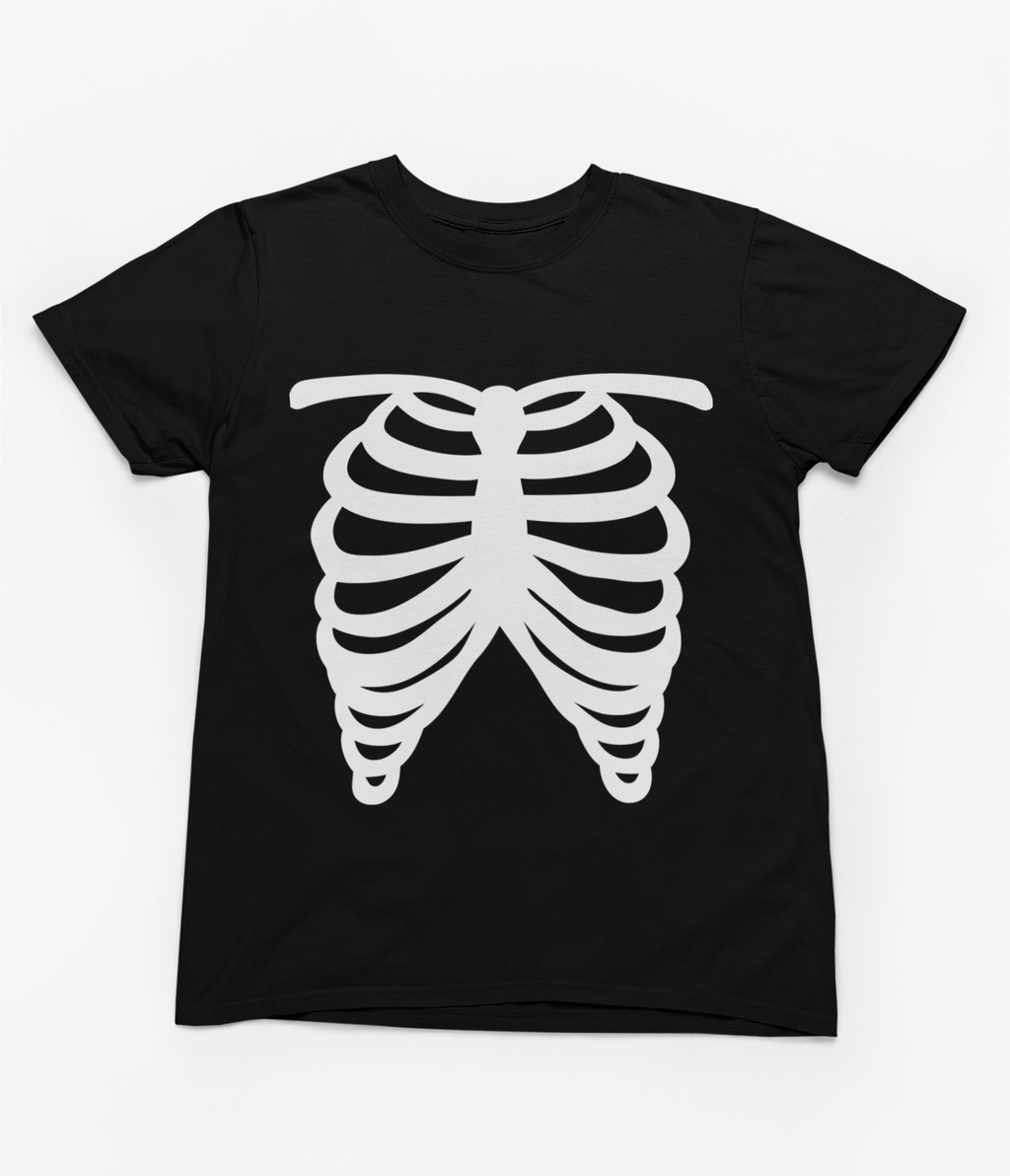 My Store Halloween T-Shirt / 3-4 years Kids Skeleton Ribcage Halloween Sweatshirt | Spooky Jumper