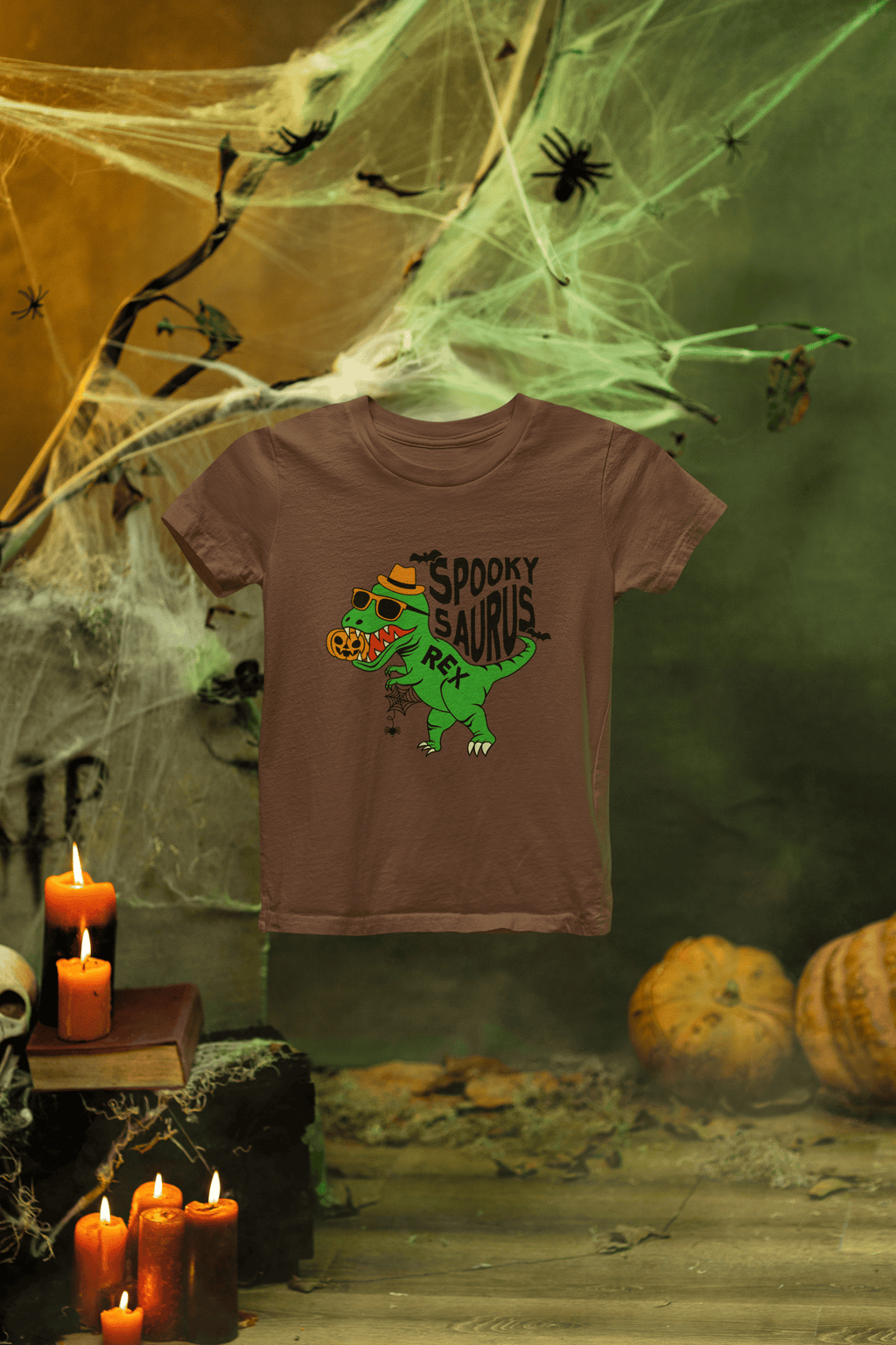 My Store Halloween Kids Spookysaurus Rex Halloween Sweatshirt | Dinosaur Jumper