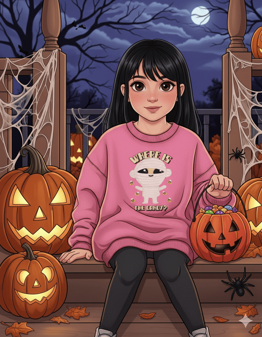 My Store Halloween Kids Where Is the Candy? Mummy Halloween Sweatshirt | Trick-or-Treat Jumper