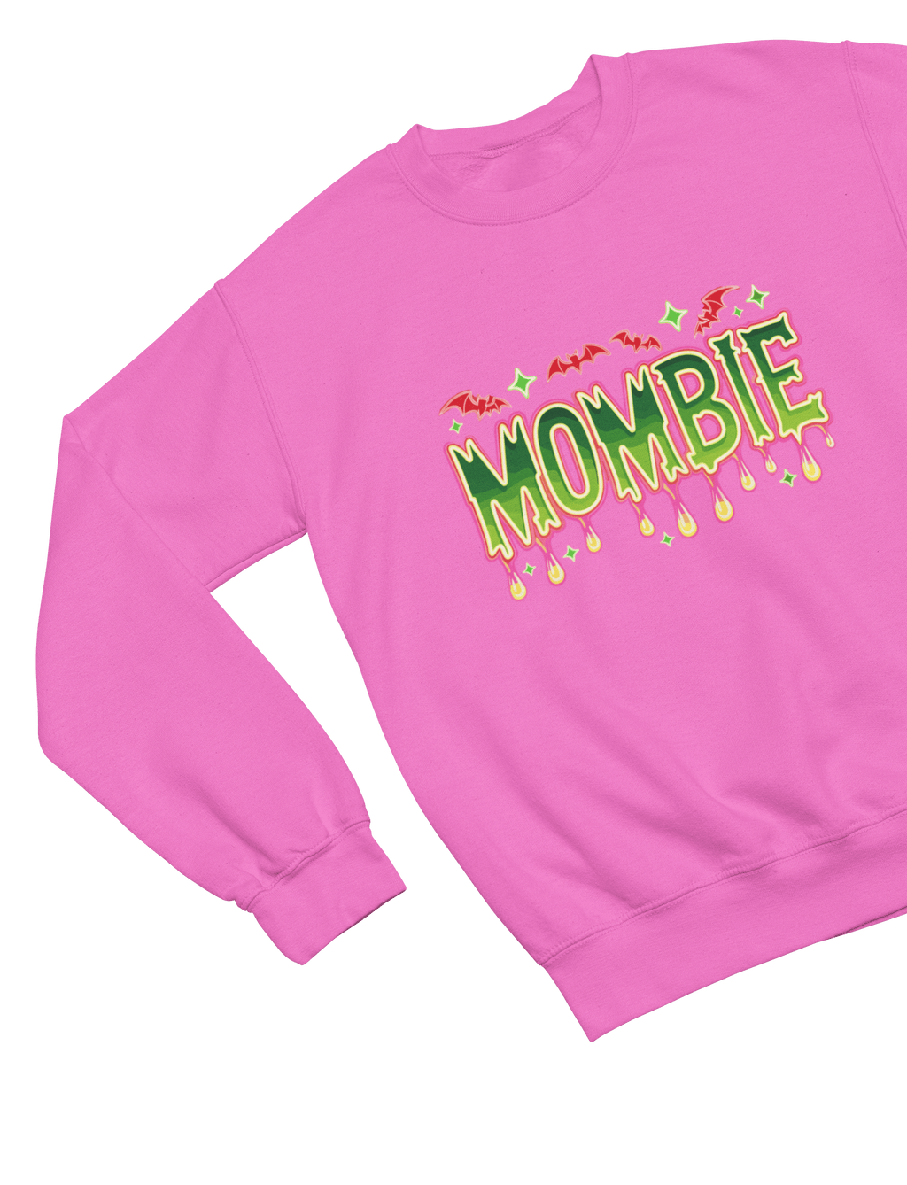 My Store Halloween Sweatshirt / S (Adult) / Pink Mombie Halloween Sweatshirt | Funny Mum Life Zombie Jumper
