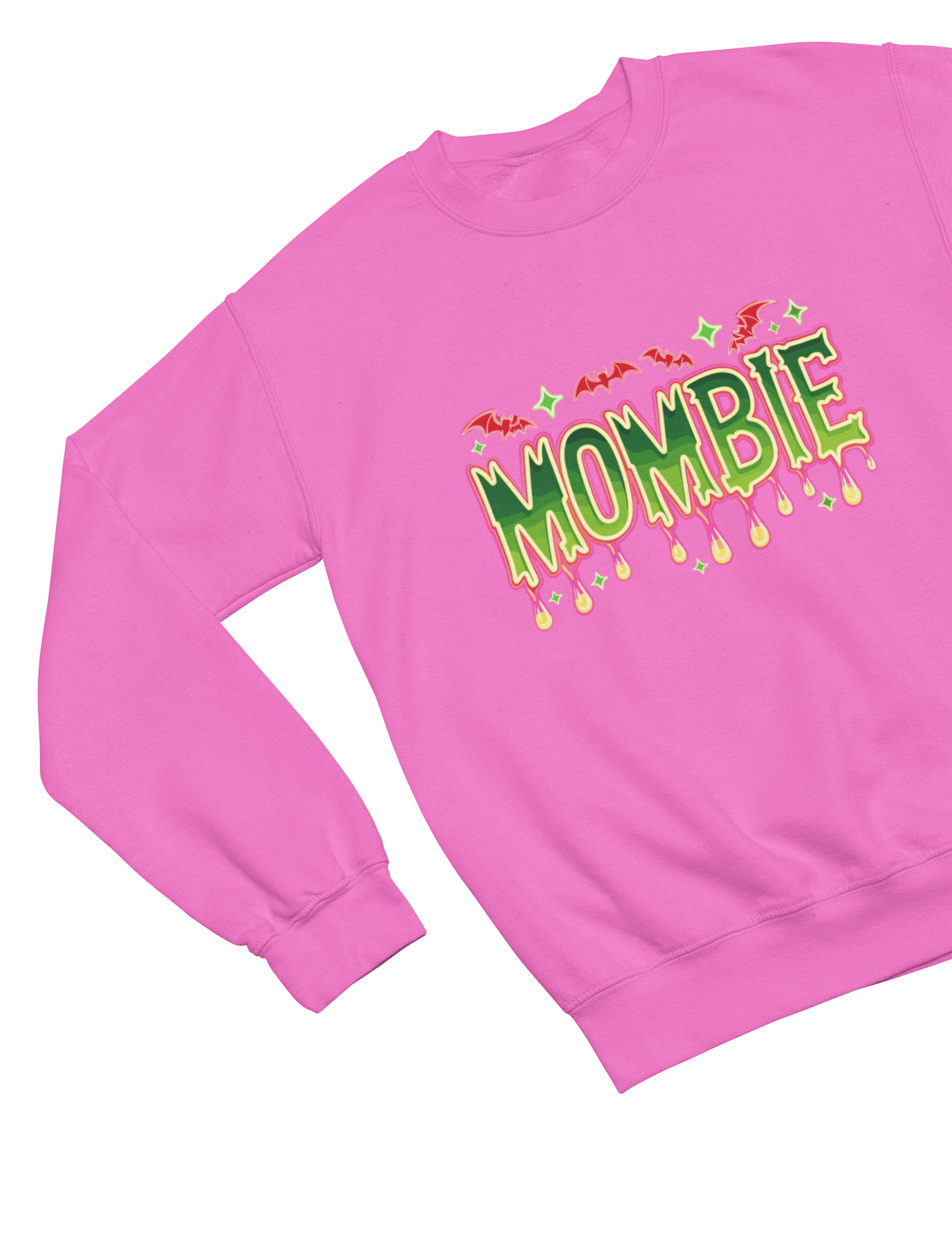 My Store Halloween Sweatshirt / S (Adult) / Pink Mombie Halloween Sweatshirt | Funny Mum Life Zombie Jumper
