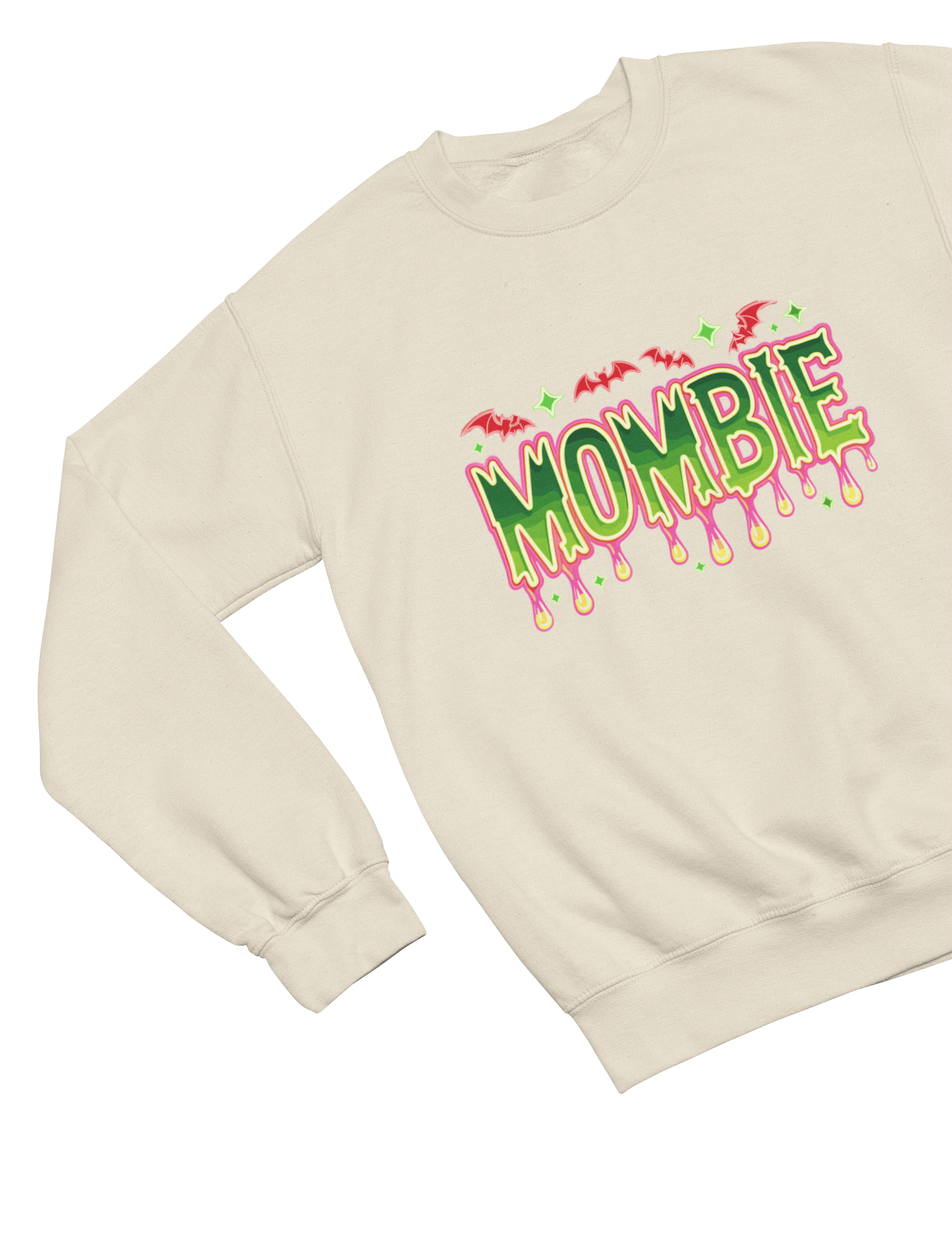 My Store Halloween Sweatshirt / S (Adult) / Beige Mombie Halloween Sweatshirt | Funny Mum Life Zombie Jumper