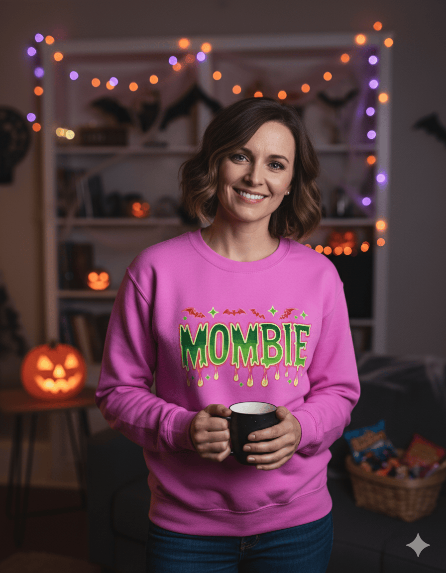 My Store Halloween Mombie Halloween Sweatshirt | Funny Mum Life Zombie Jumper