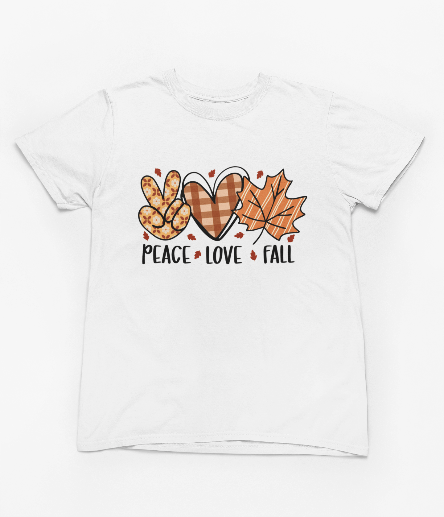 My Store Halloween T-Shirt / S (Adult) / White Peace Love Fall Sweatshirt | Retro Autumn Cozy Jumper