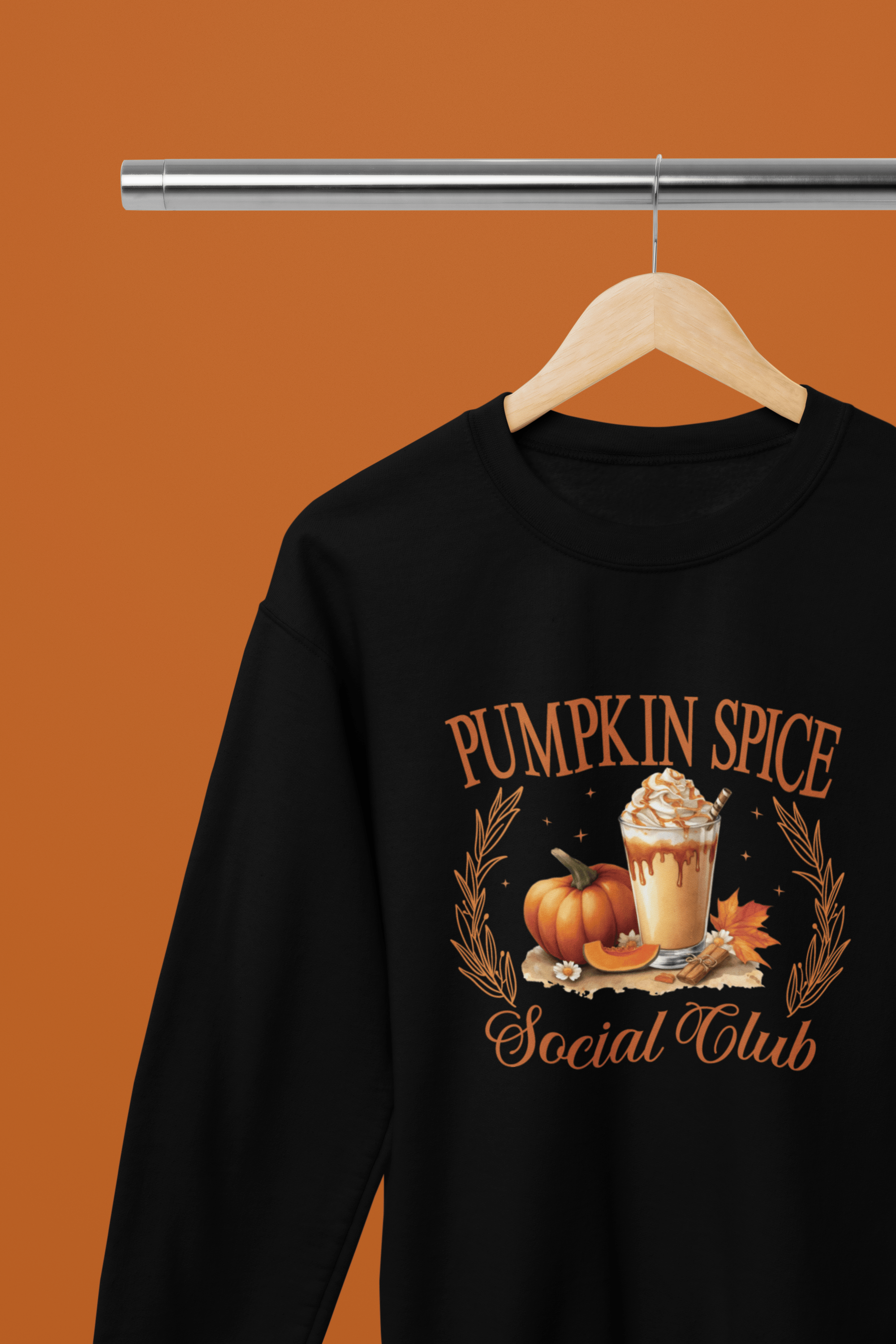 My Store Halloween Black / Small / Sweatshirt Pumpkin Spice Social Club Sweatshirt & T-Shirt – Cosy Autumn Fall Top