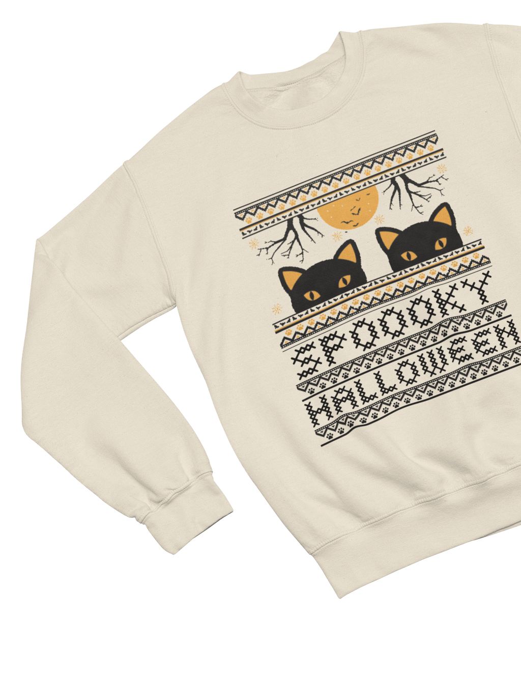 My Store Halloween Sweatshirt / 3-4 years Spooky Halloween Cat Sweatshirt & T-Shirt | Ugly Sweater Style