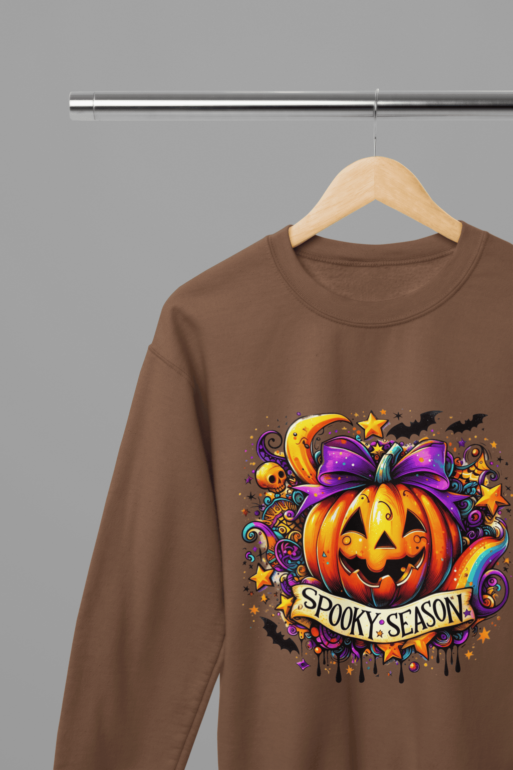 My Store Halloween Brown / Small / Sweatshirt Spooky Season Pumpkin Sweatshirt & T-Shirt | Halloween Jumper UK