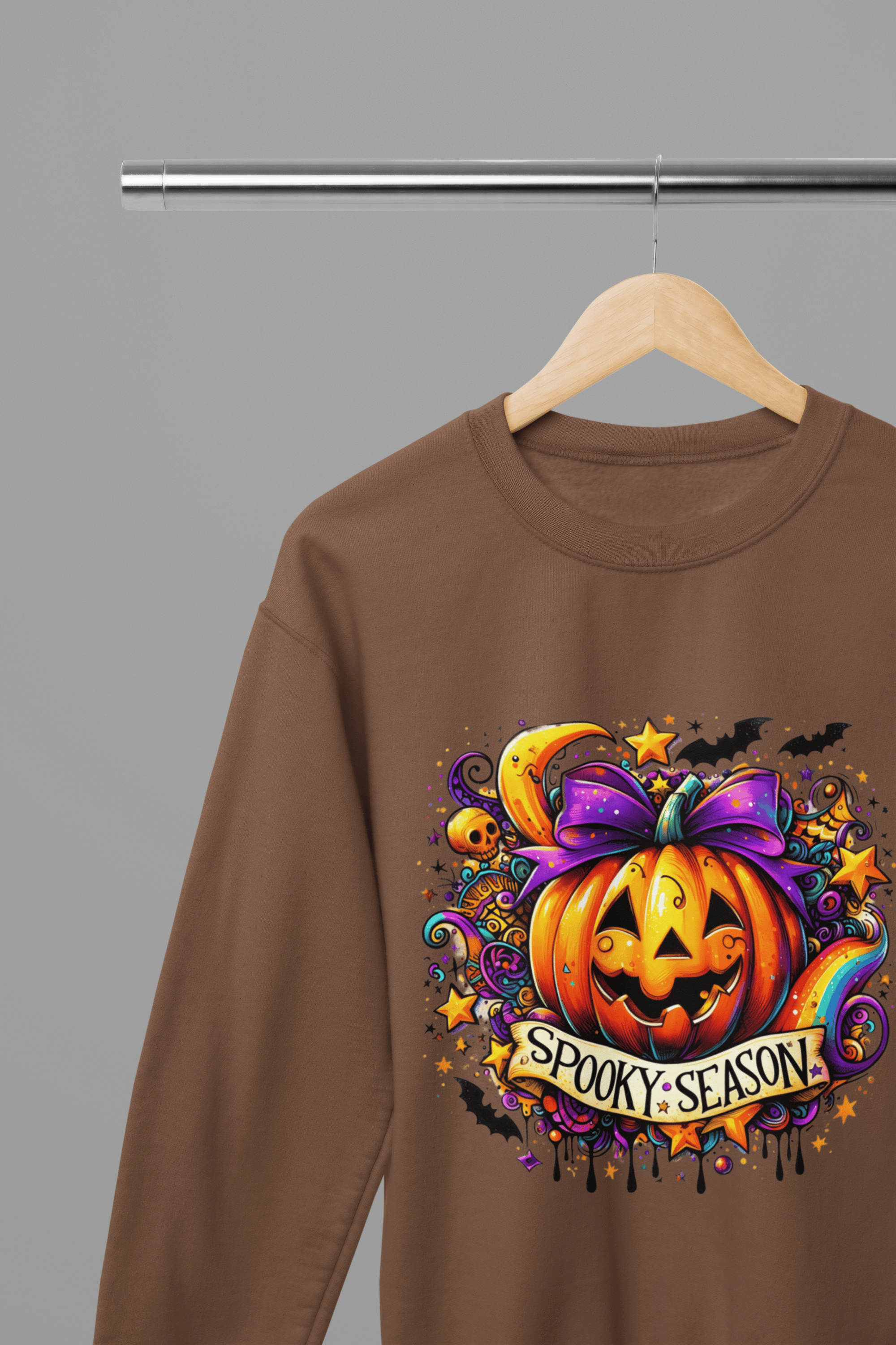 My Store Halloween Brown / Small / Sweatshirt Spooky Season Pumpkin Sweatshirt & T-Shirt | Halloween Jumper UK