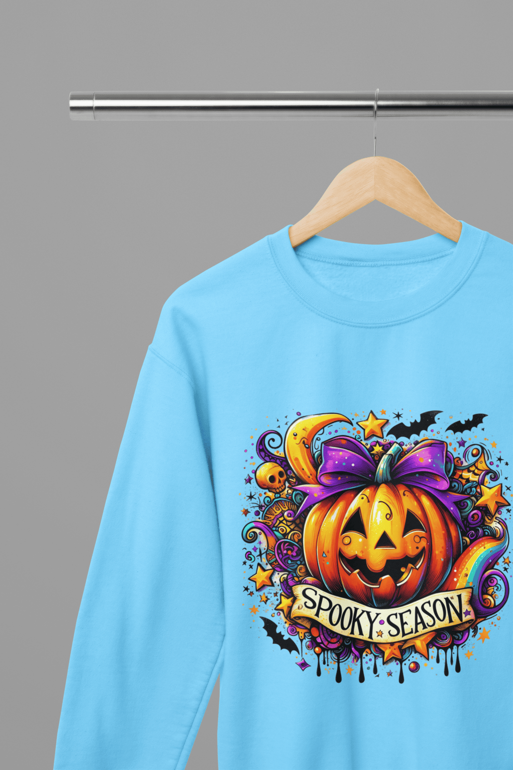 My Store Halloween Blue / Small / Sweatshirt Spooky Season Pumpkin Sweatshirt & T-Shirt | Halloween Jumper UK