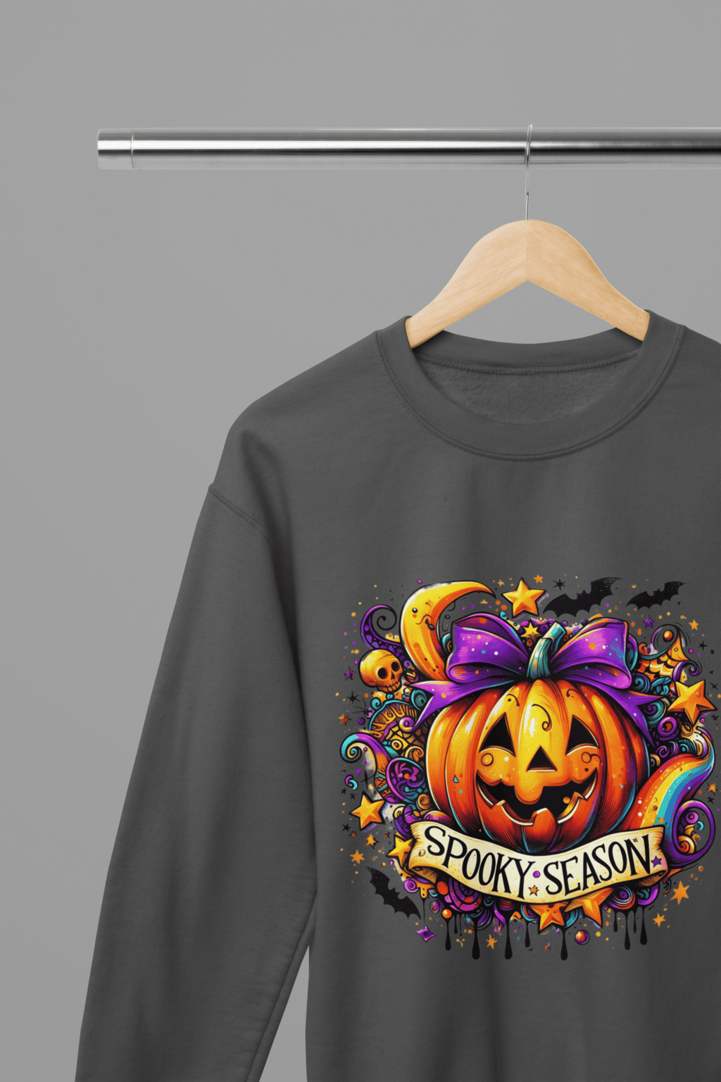 My Store Halloween Grey / Small / Sweatshirt Spooky Season Pumpkin Sweatshirt & T-Shirt | Halloween Jumper UK