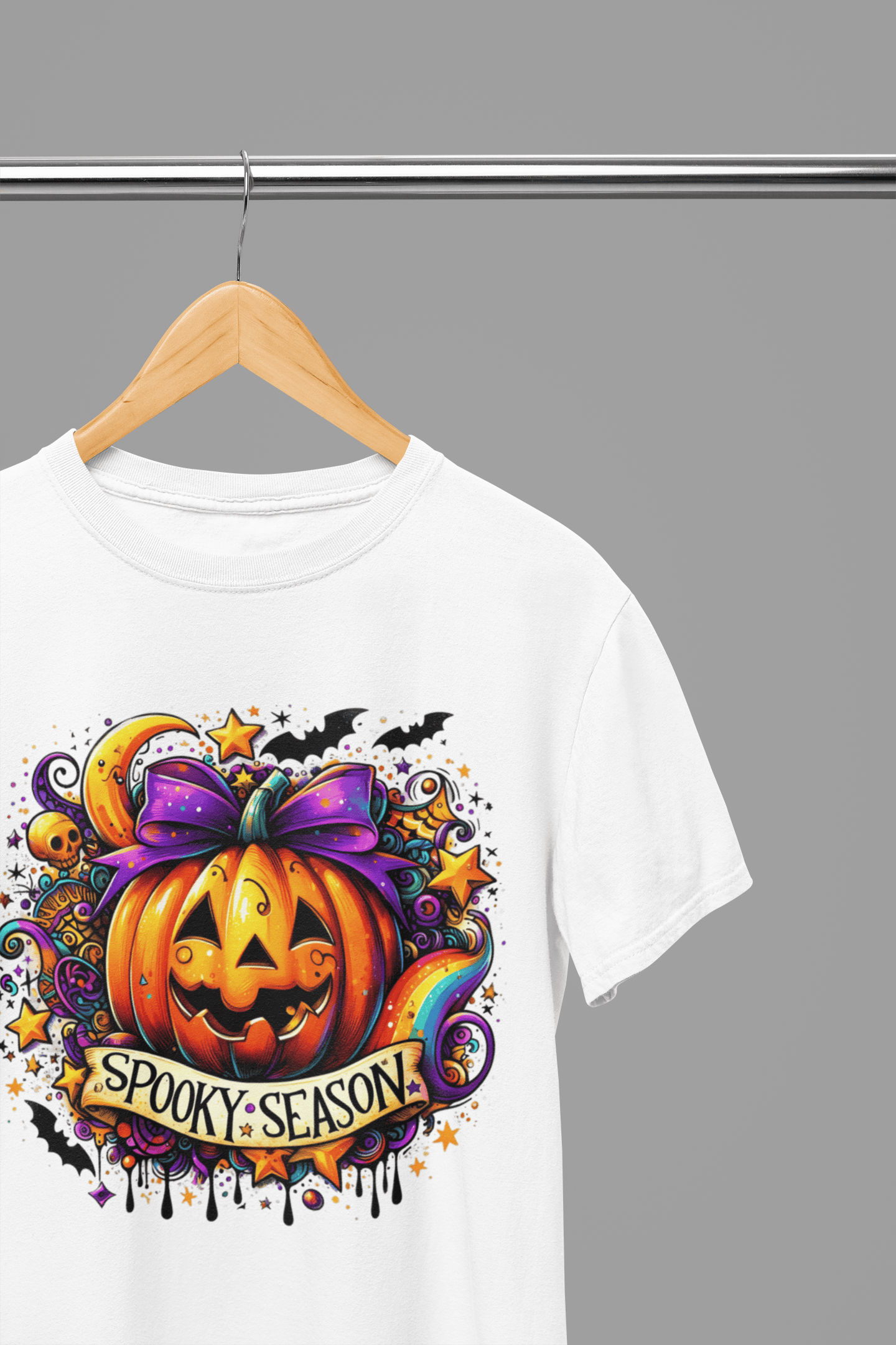 My Store Halloween White / Small / T-Shirt Spooky Season Pumpkin Sweatshirt & T-Shirt | Halloween Jumper UK