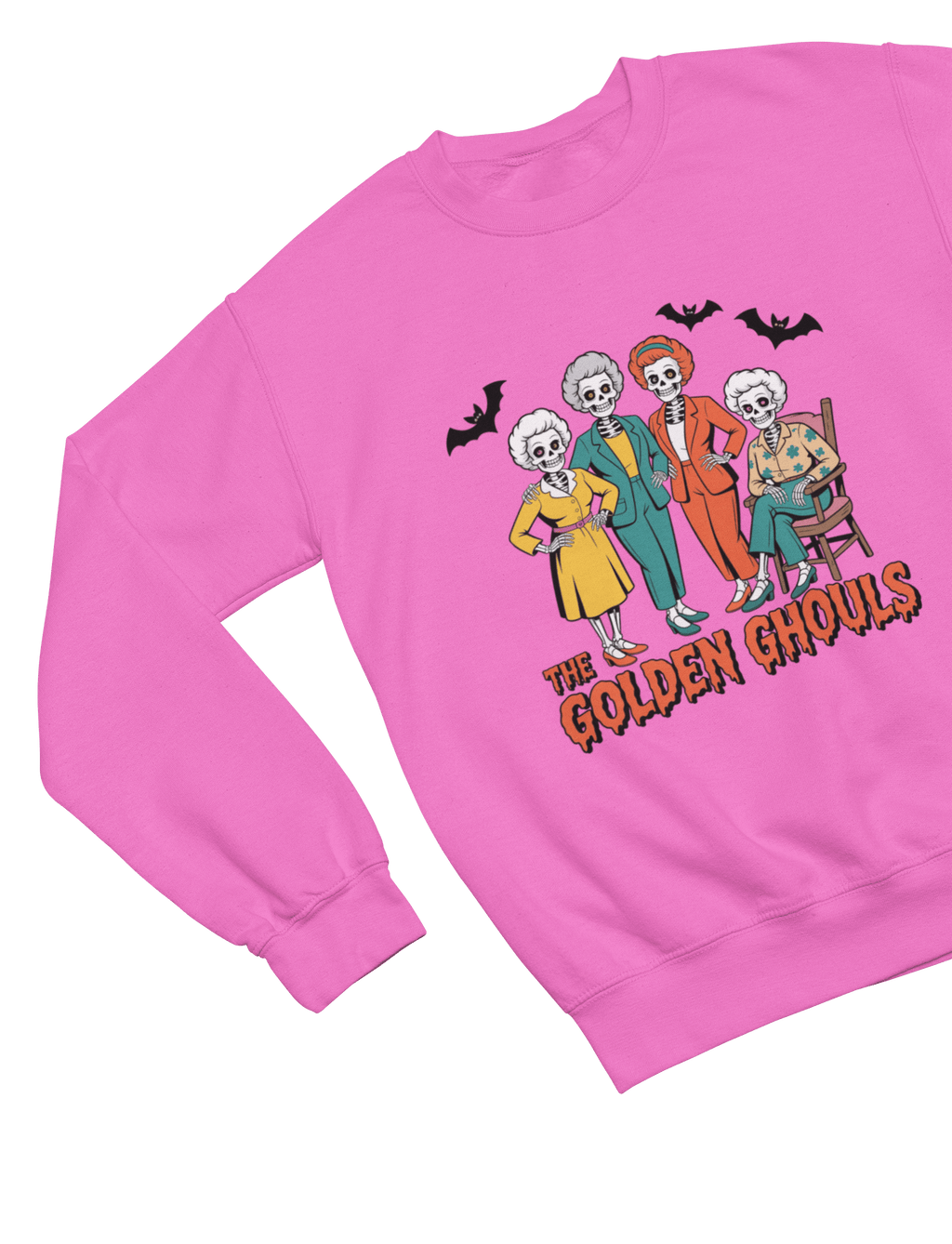 My Store Halloween Sweatshirt / S (Adult) / Pink The Golden Ghouls Halloween Sweatshirt | Retro Funny Jumper