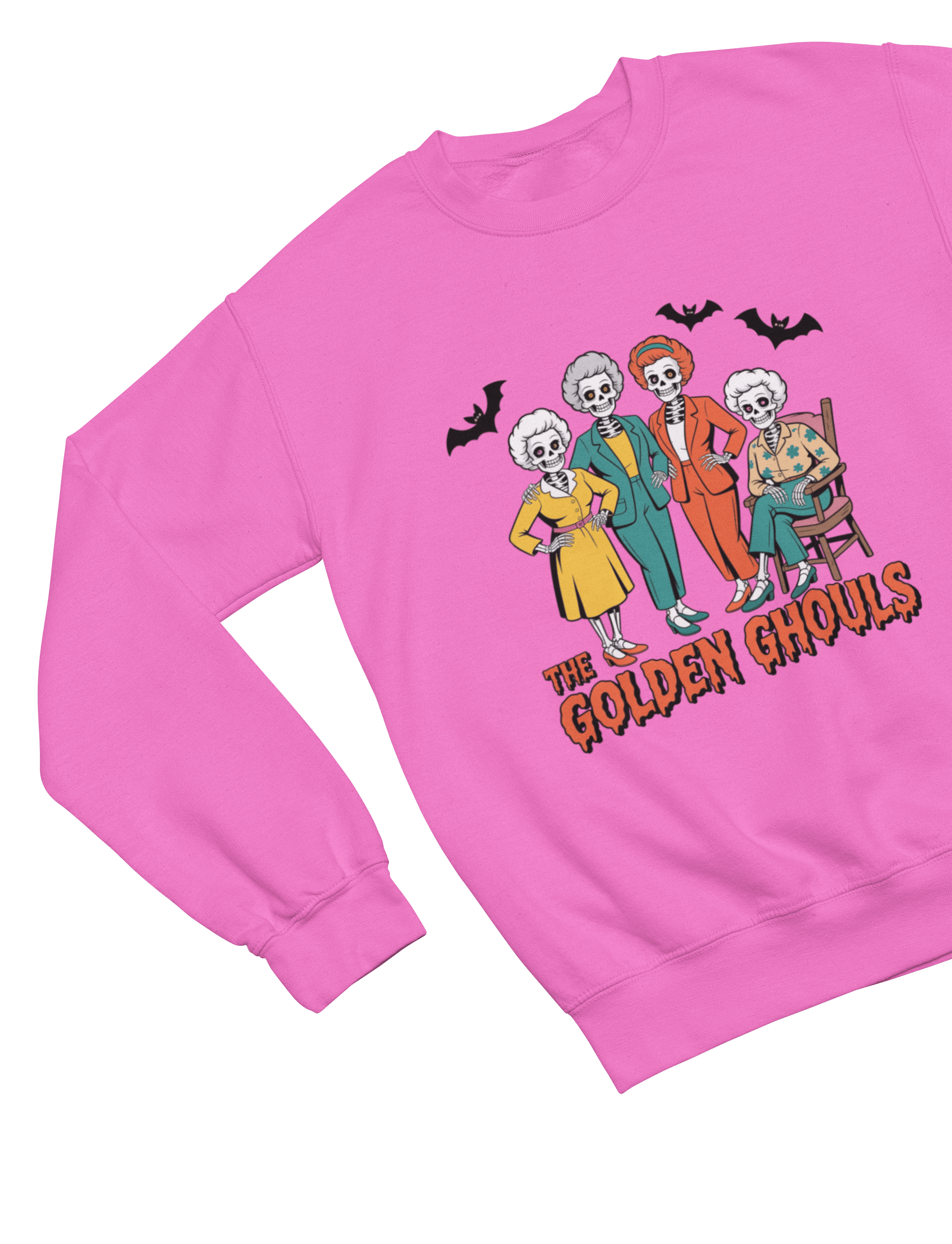 My Store Halloween Sweatshirt / S (Adult) / Pink The Golden Ghouls Halloween Sweatshirt | Retro Funny Jumper