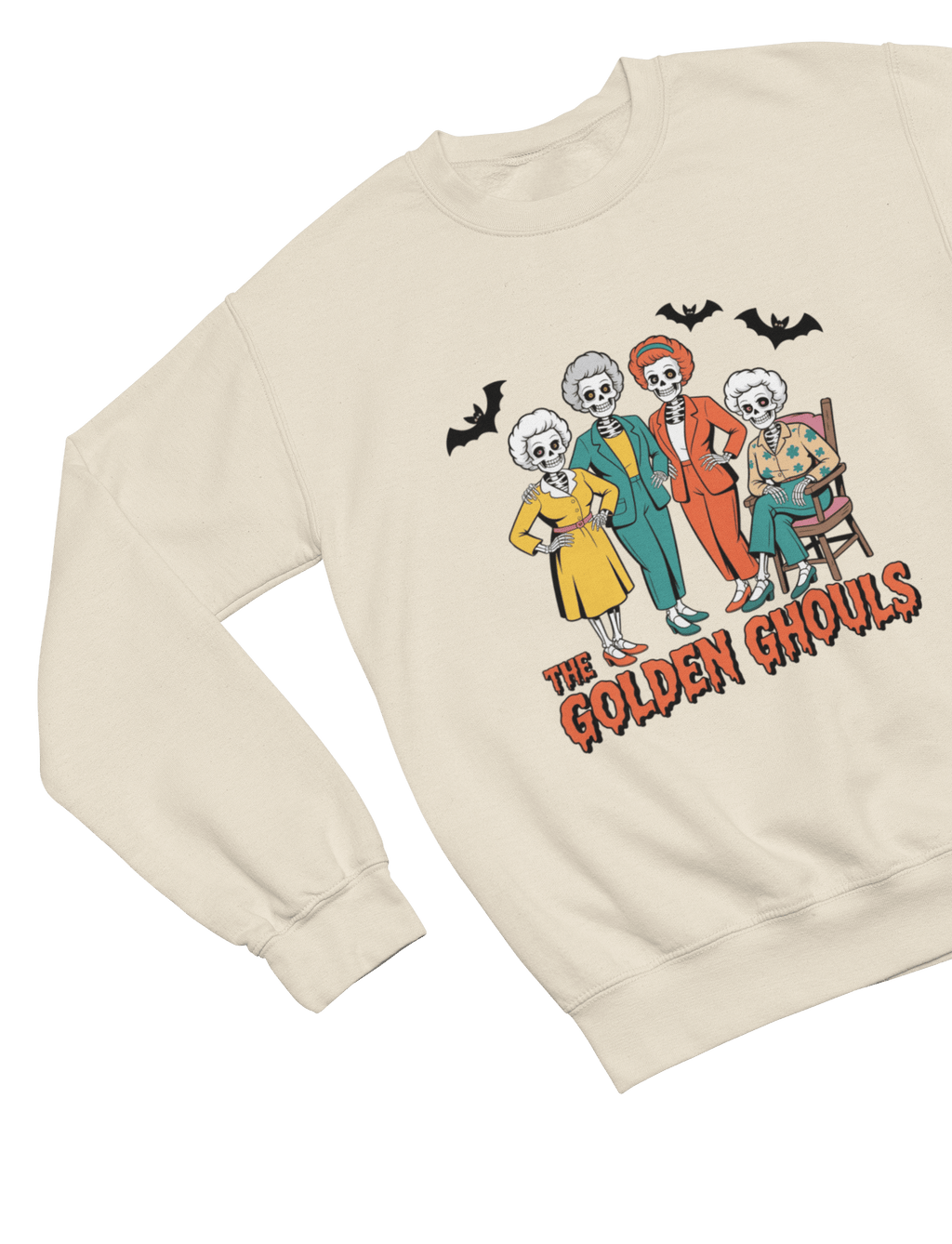 My Store Halloween Sweatshirt / S (Adult) / Beige The Golden Ghouls Halloween Sweatshirt | Retro Funny Jumper