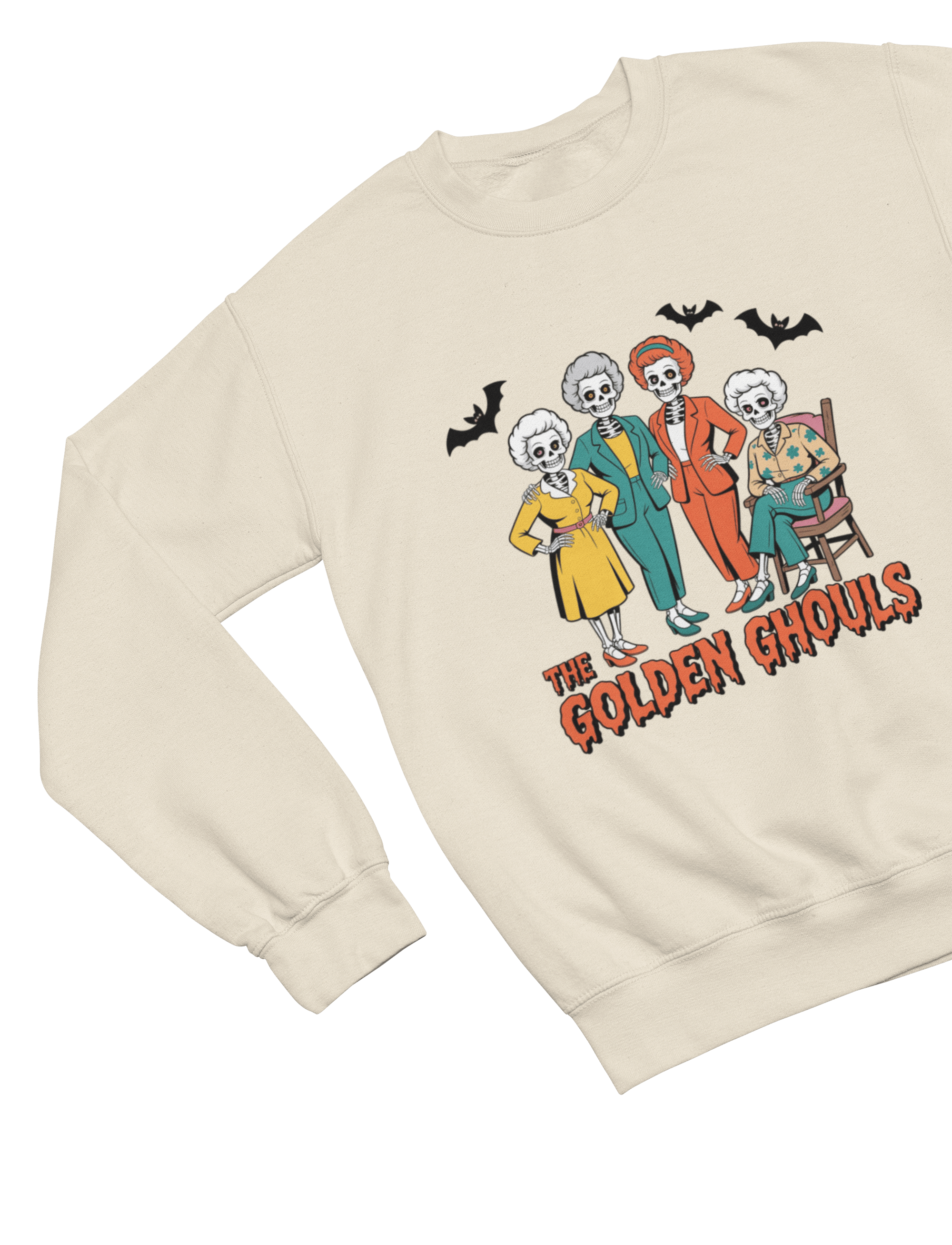 My Store Halloween Sweatshirt / S (Adult) / Beige The Golden Ghouls Halloween Sweatshirt | Retro Funny Jumper