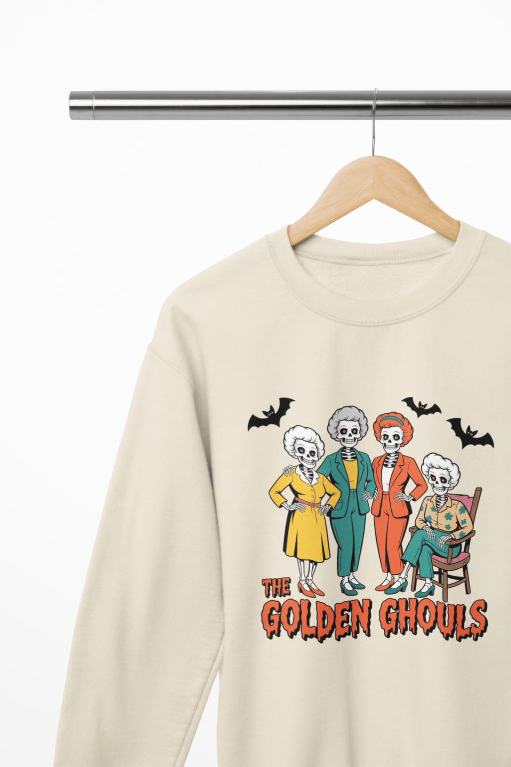 My Store Halloween The Golden Ghouls Halloween Sweatshirt | Retro Funny Jumper