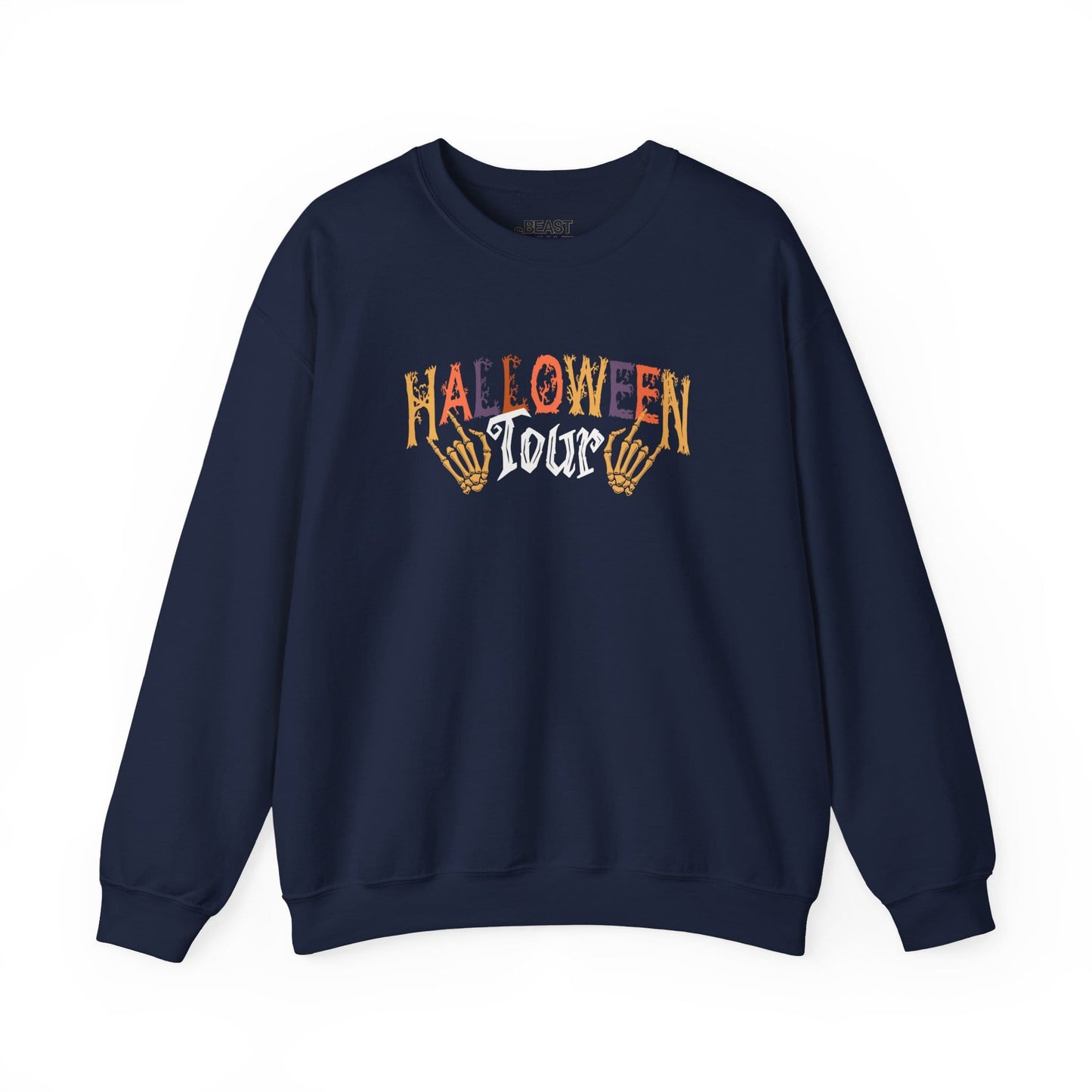 Halloween Tour Skeleton Hands Sweatshirt Navy / S gift_idea unique_gift personalised_gift