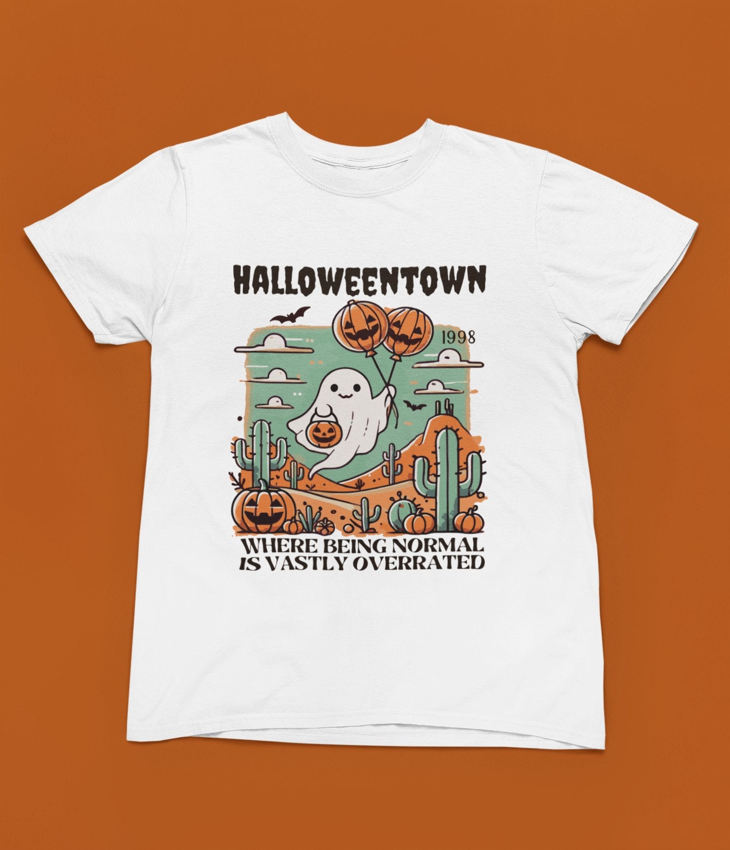 Halloween town 1998 Funny Halloween T-Shirt/Sweatshirt Unisex - Beast & Beauty Clothing LTD - Halloween - Brown - Small - T-Shirt