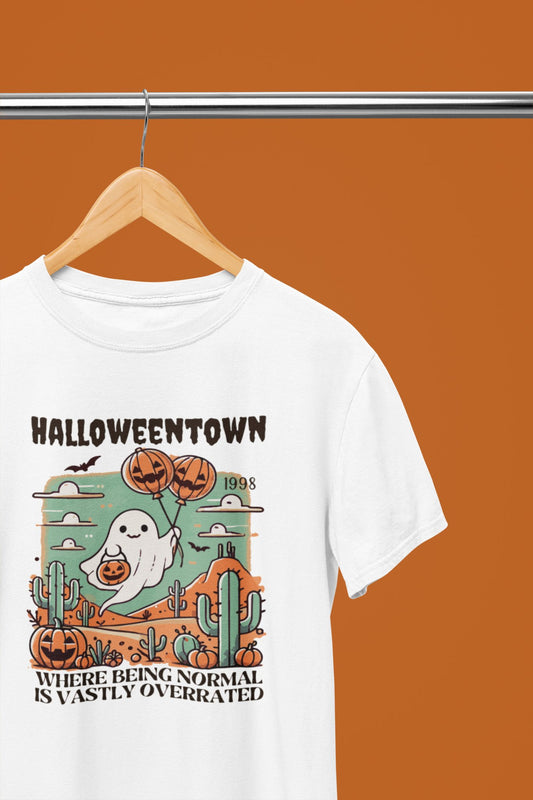 Halloween town 1998 Funny Halloween T-Shirt/Sweatshirt Unisex - Beast & Beauty Clothing LTD - Halloween - White - Small - T-Shirt