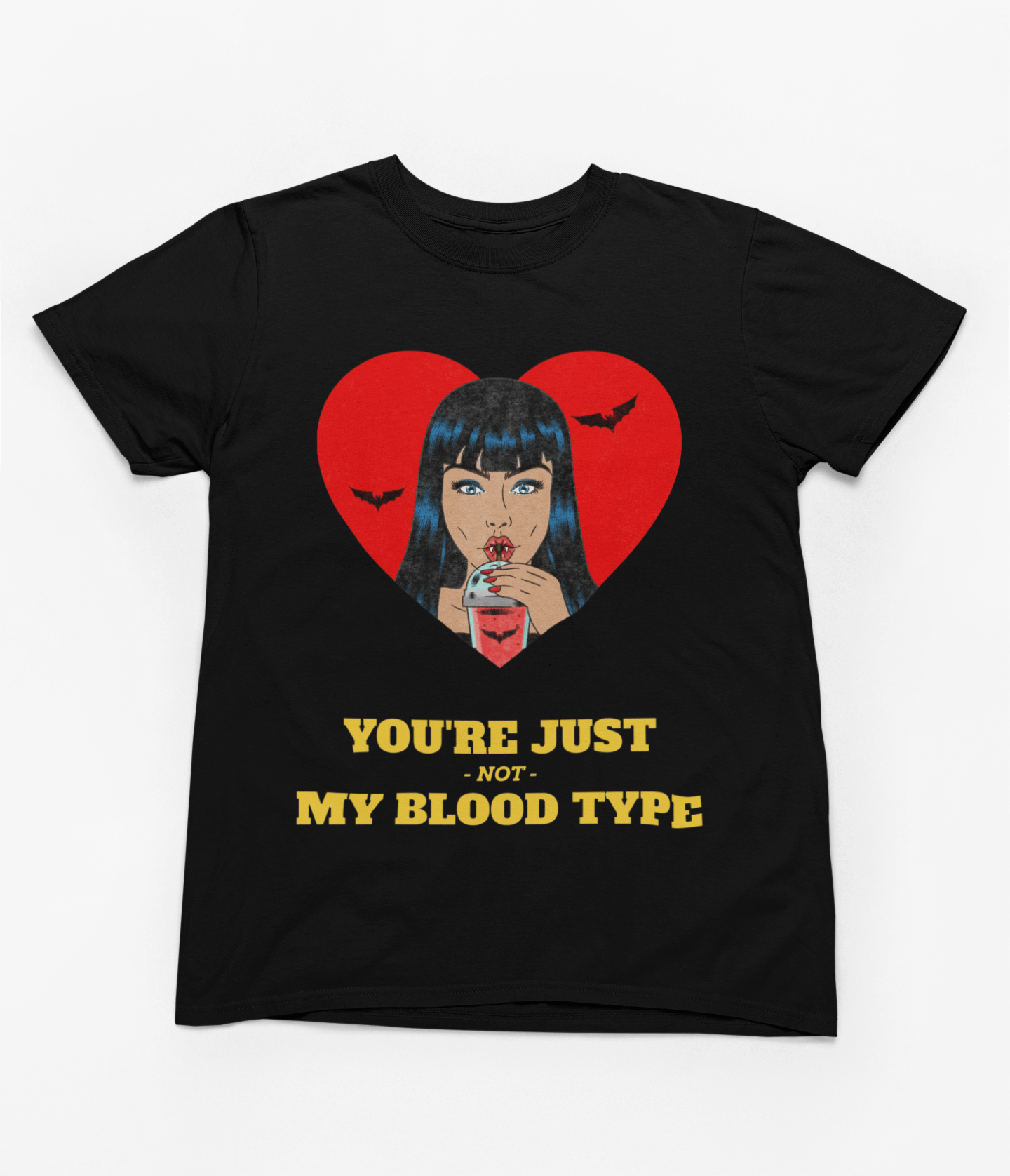 My Store Halloween T-Shirt / S (Adult) You’re Not My Blood Type Vampire Sweatshirt & T-Shirt | Halloween