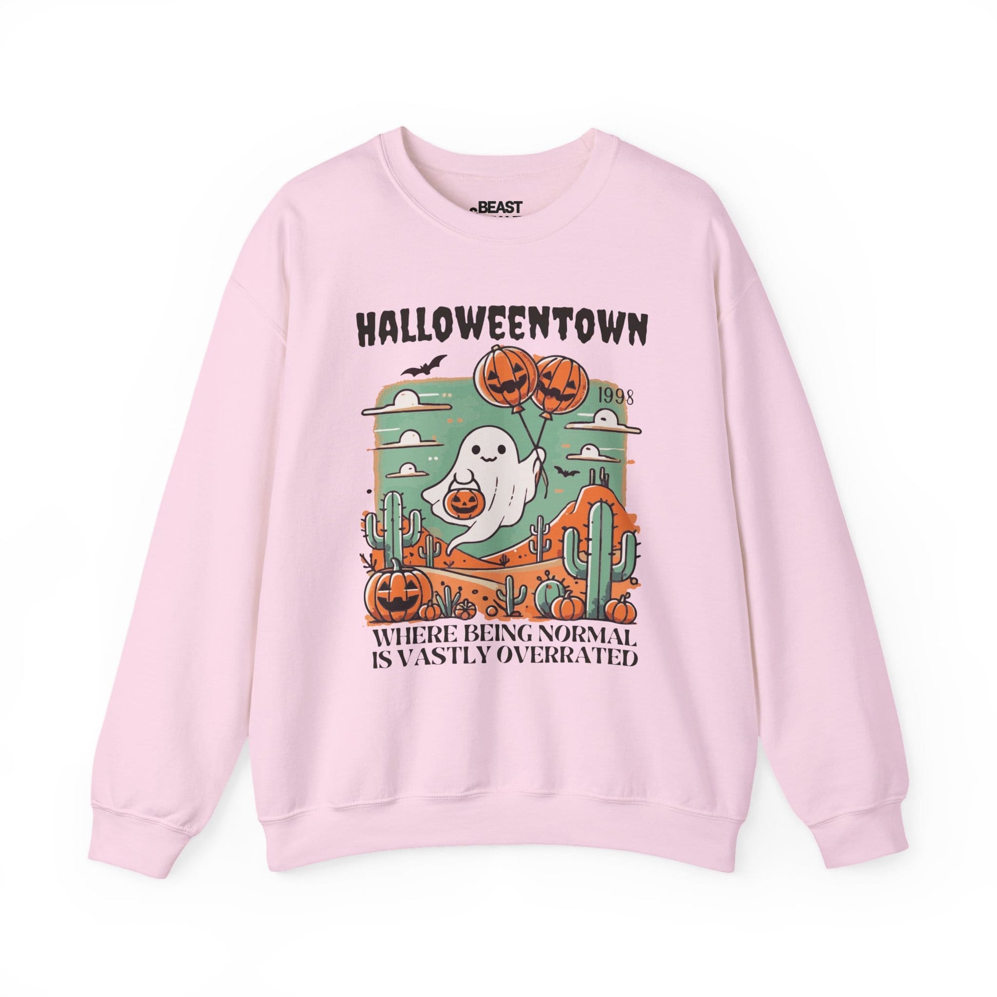 Halloweentown Ghost Halloween Sweatshirt for Adults Light Pink / S gift_idea unique_gift personalised_gift
