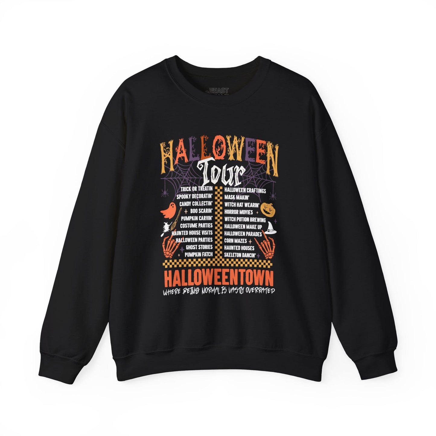 Halloweentown Halloween Tour Black Sweatshirt Black / S gift_idea unique_gift personalised_gift
