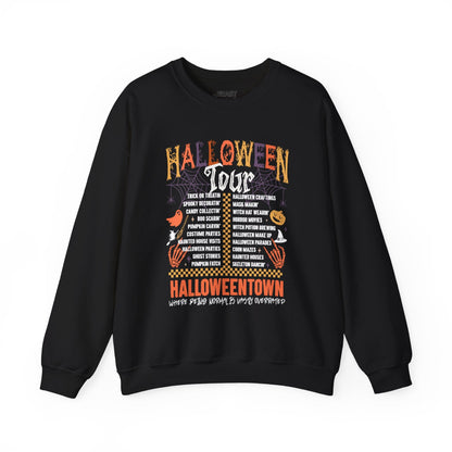 Halloweentown Halloween Tour Black Sweatshirt Black / S gift_idea unique_gift personalised_gift
