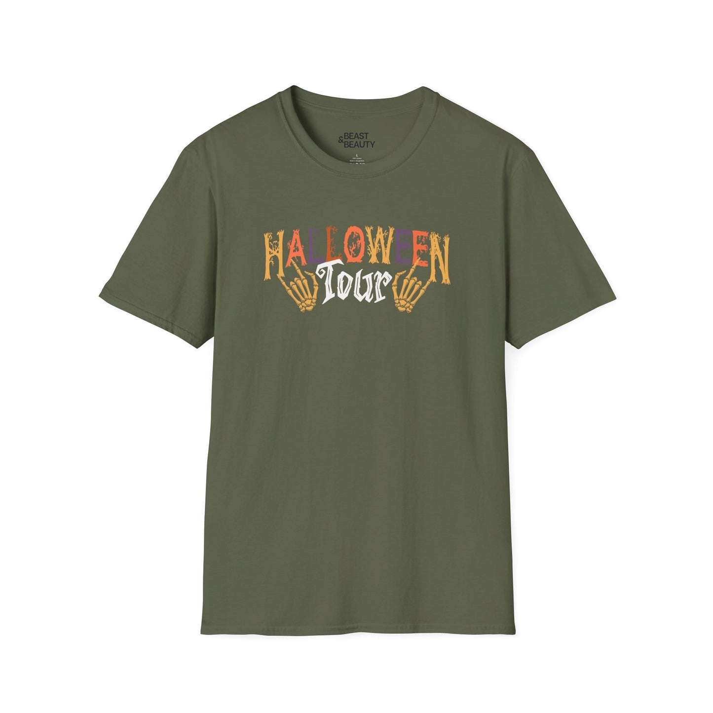Halloweentown Halloween Tour Graphic T-Shirt Military Green / S gift_idea unique_gift personalised_gift