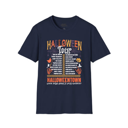 Halloweentown Halloween Tour Graphic T-Shirt Navy / S gift_idea unique_gift personalised_gift