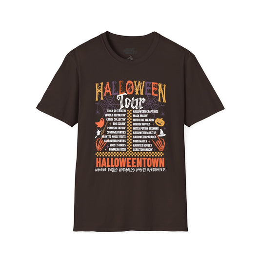 Halloweentown Halloween Tour Graphic T-Shirt Dark Chocolate / S gift_idea unique_gift personalised_gift