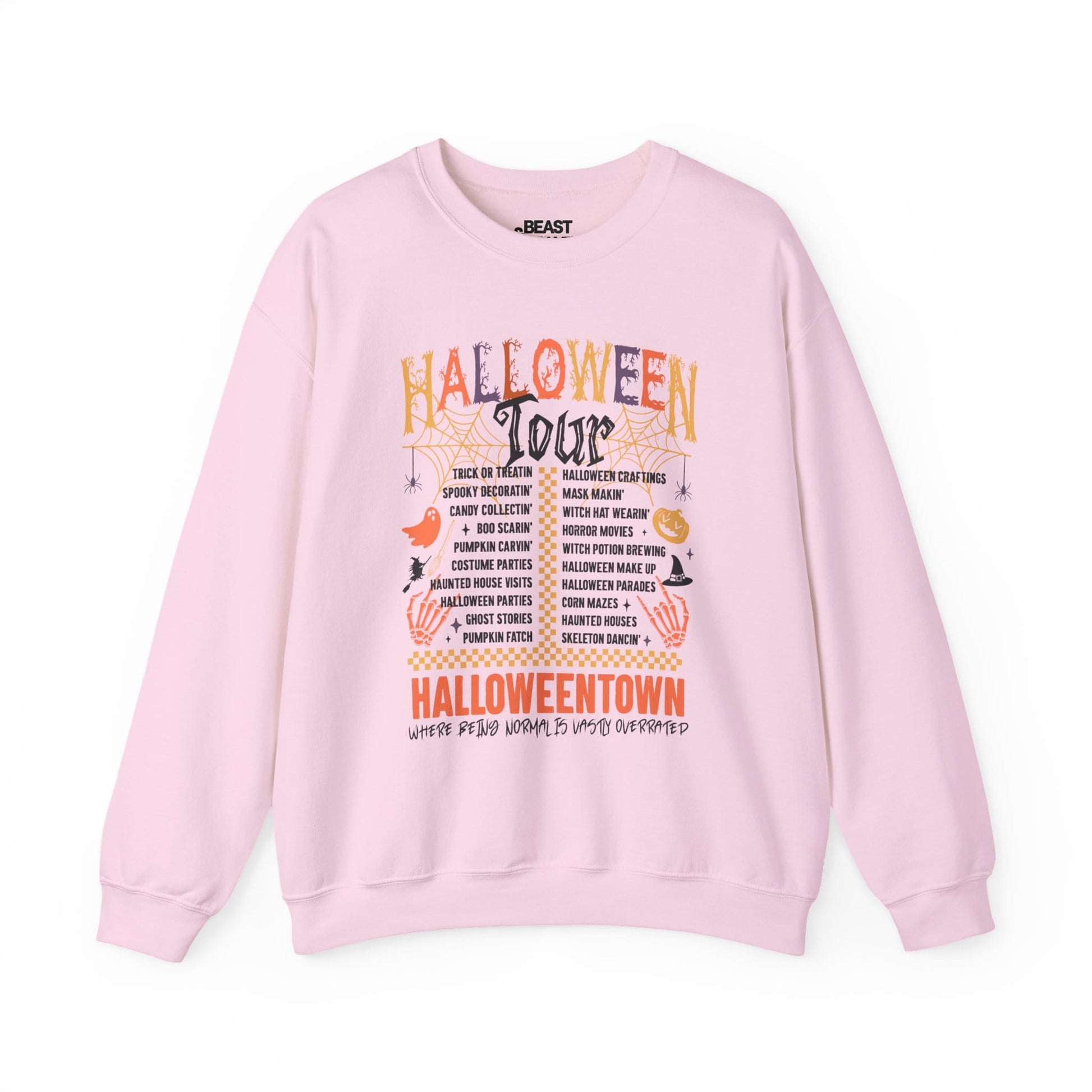 Halloweentown Halloween Tour Sweatshirt Light Pink / S gift_idea unique_gift personalised_gift