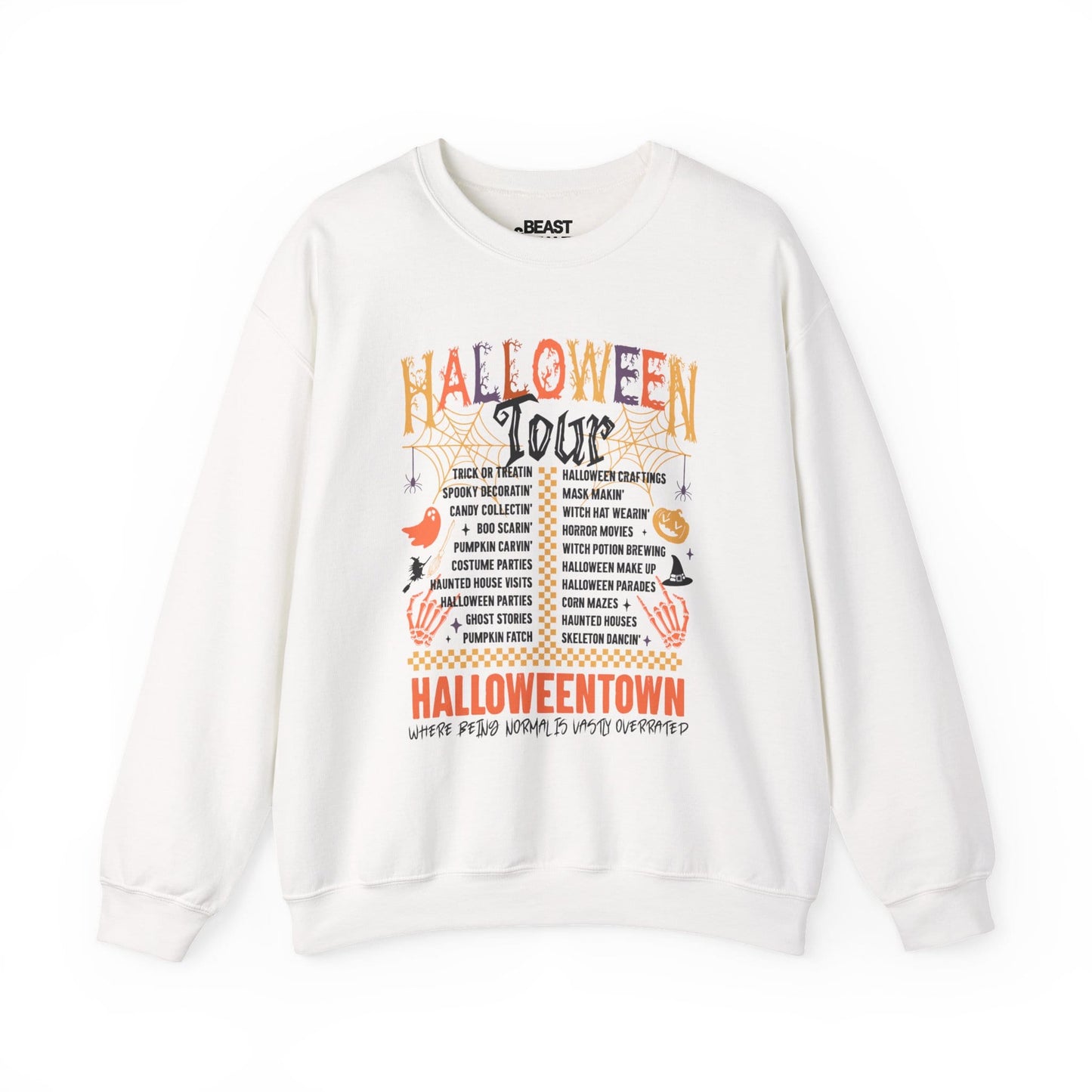 Halloweentown Halloween Tour Sweatshirt White / S gift_idea unique_gift personalised_gift