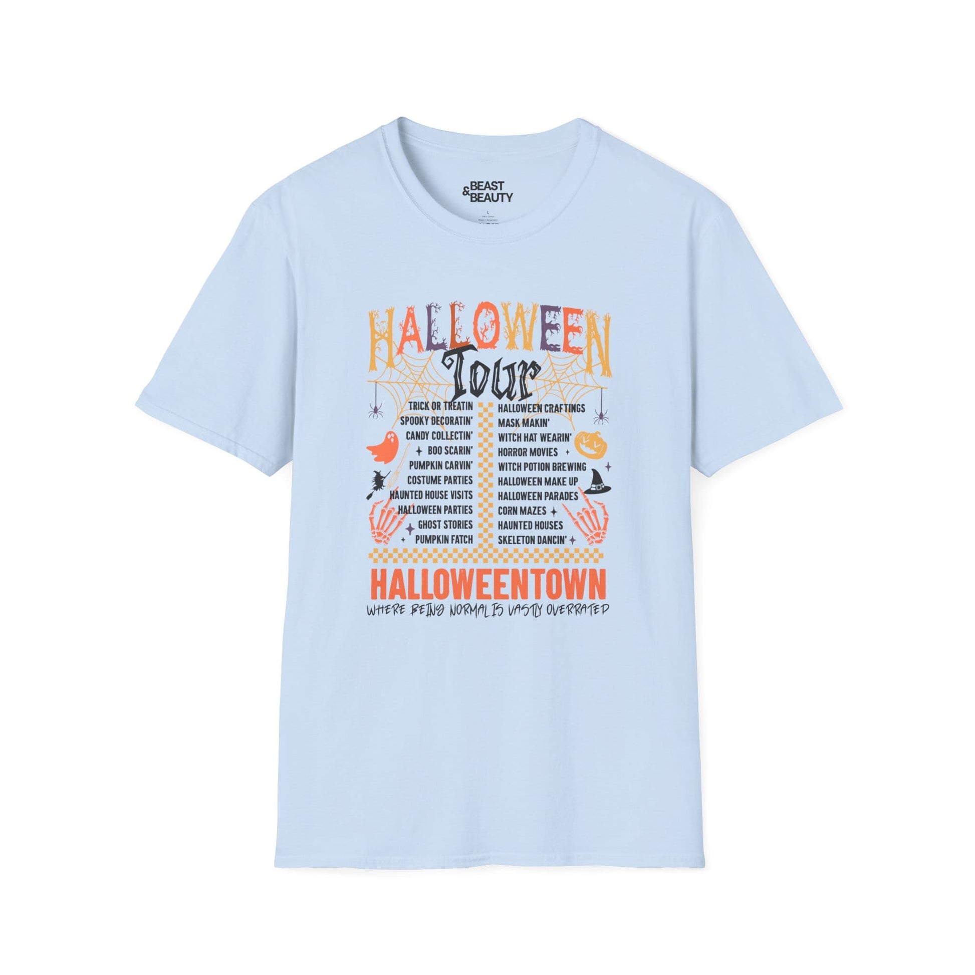 Halloweentown Tour Halloween T-Shirt Light Blue / S gift_idea unique_gift personalised_gift