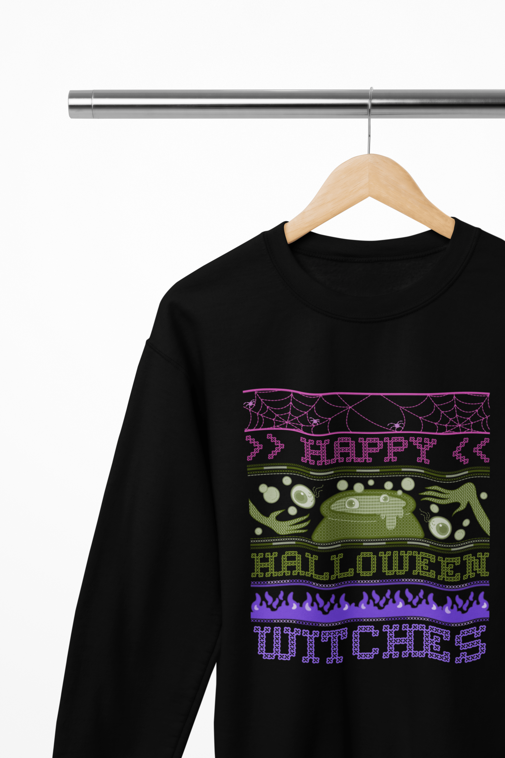 Happy Halloween Witches Sweatshirt & T-Shirt | Retro Spooky Jumper gift_idea unique_gift personalised_gift