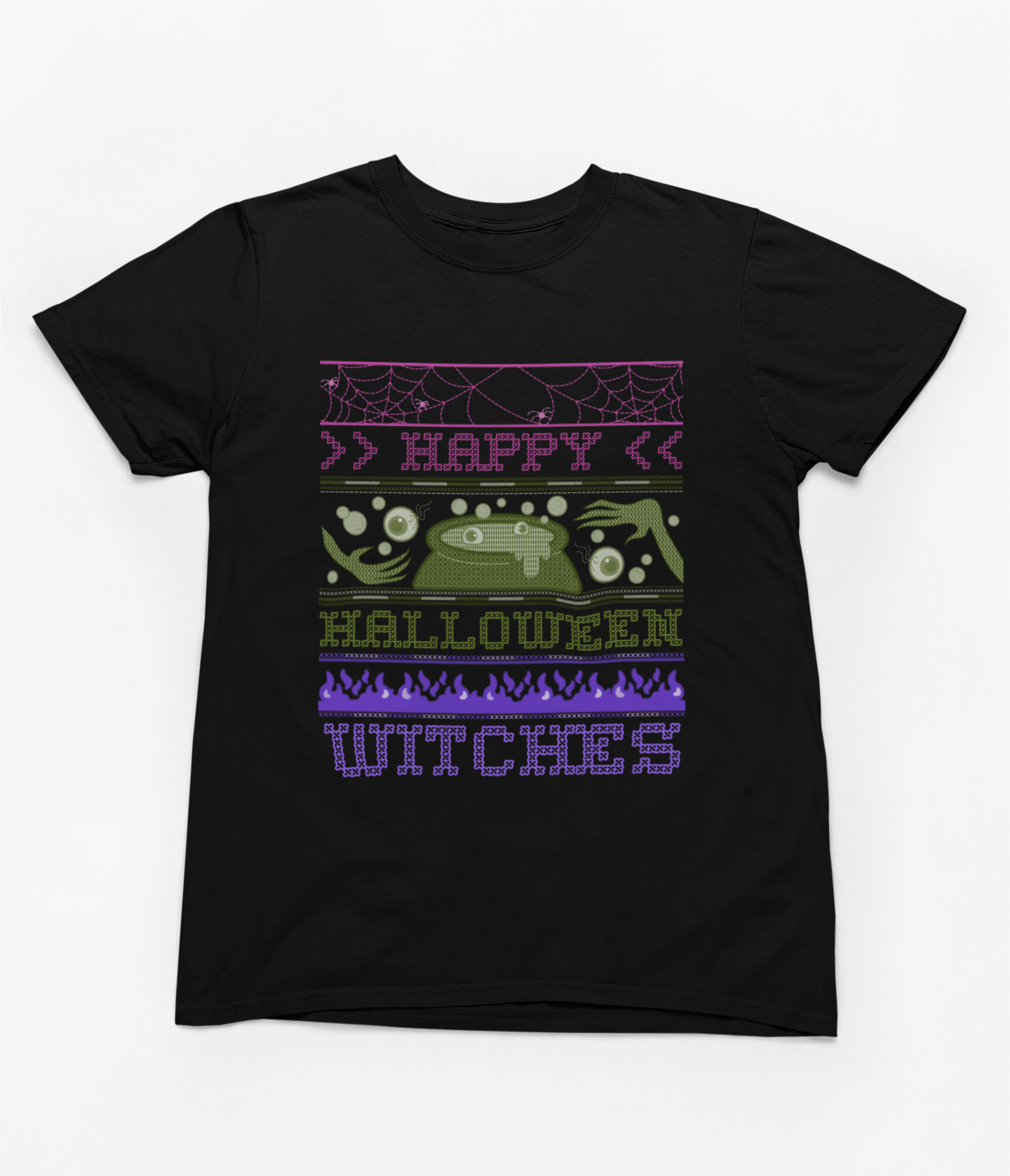 Happy Halloween Witches Sweatshirt & T-Shirt | Retro Spooky Jumper T-Shirt / 3-4 years gift_idea unique_gift personalised_gift