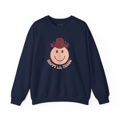 happy lil thang cowboy sweatshirt navy sweatshirt uk cowgirl gift idea