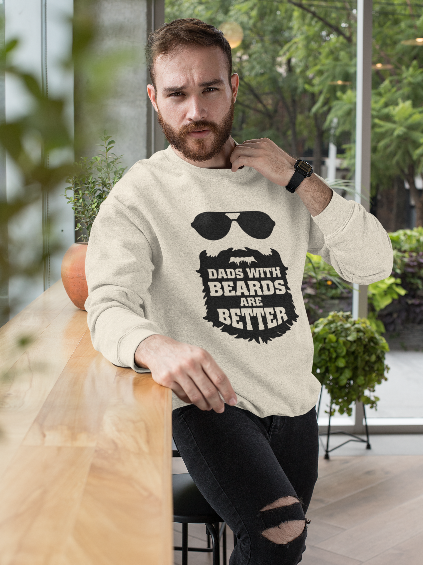 Dads With Beards Are Better Fathers Day Sweatshirt