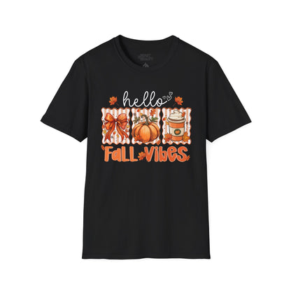 hello fall vibes t-shirt black t-shirt uk gift gift idea