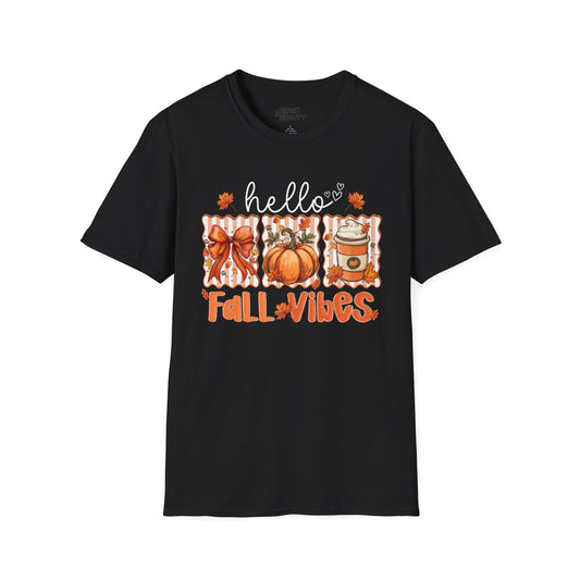 hello fall vibes t-shirt black t-shirt uk gift gift idea