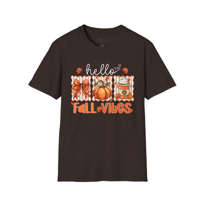 hello fall vibes t-shirt dark chocolate t-shirt uk gift gift idea