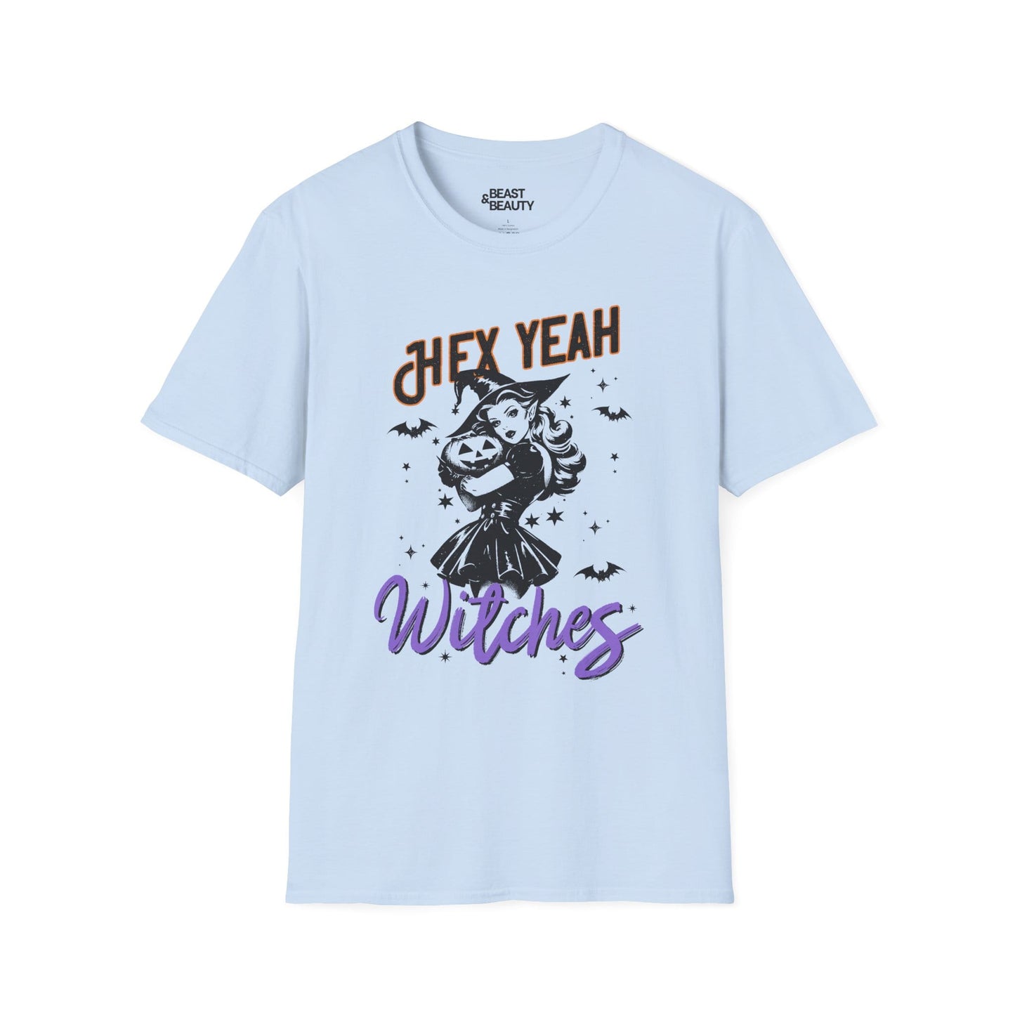 Hex Yeah Witches Halloween T-Shirt Light Blue / S gift_idea unique_gift personalised_gift