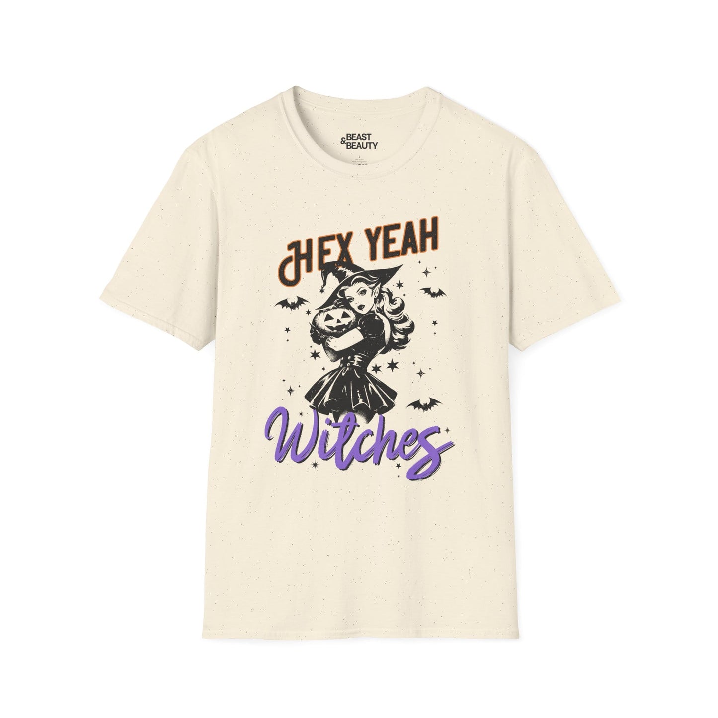 Hex Yeah Witches Halloween T-Shirt Natural / M gift_idea unique_gift personalised_gift